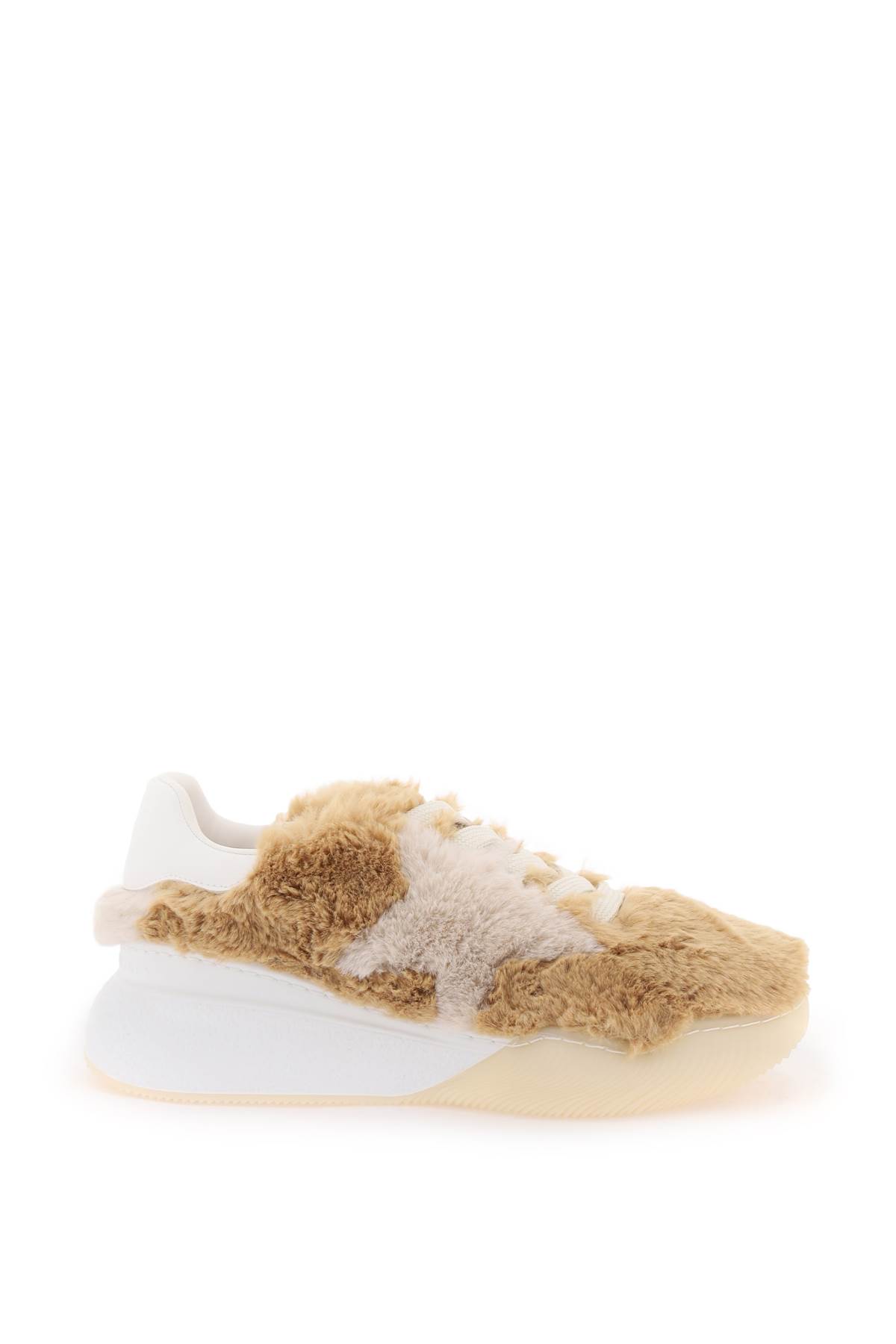 Shop Stella Mccartney Loop Sneakers In Beige White (beige)