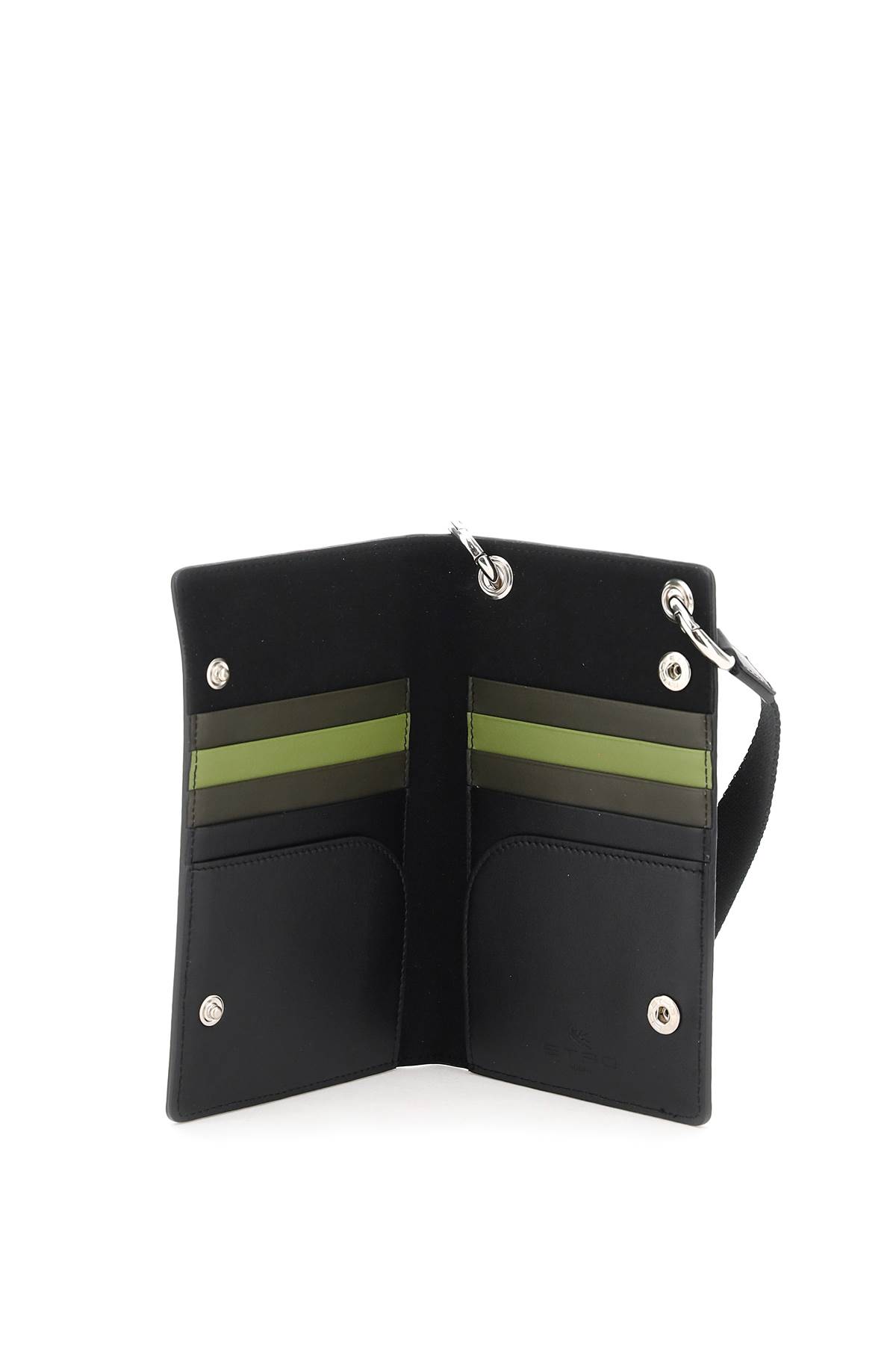 Shop Etro Pegaflying Cardholder-phone Holder In Multicolor (green)