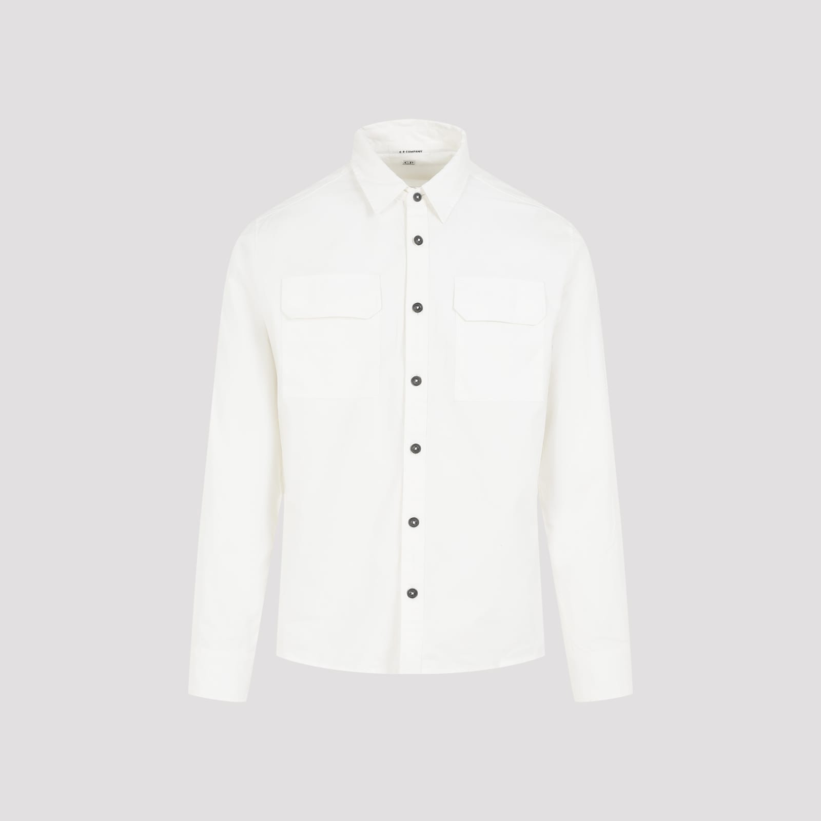 Shop C.p. Company Long Sleeves Shirt In Gauze White