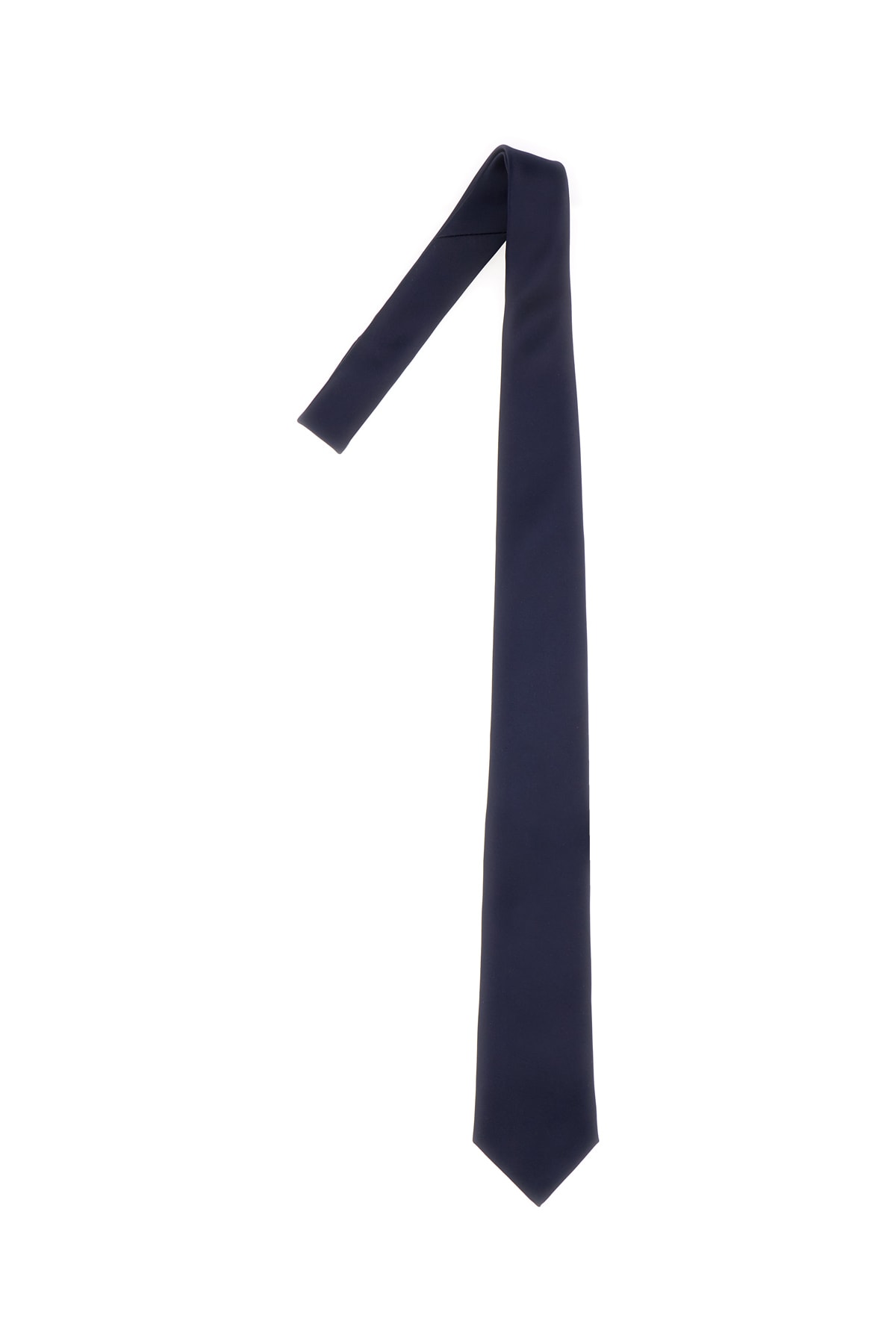Corneliani Navy Blue Polyester Tie In Blue