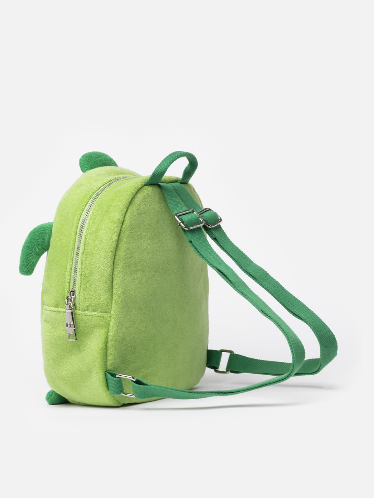 Shop Mc2 Saint Barth Terry Backpack With Turtle Shape In Green