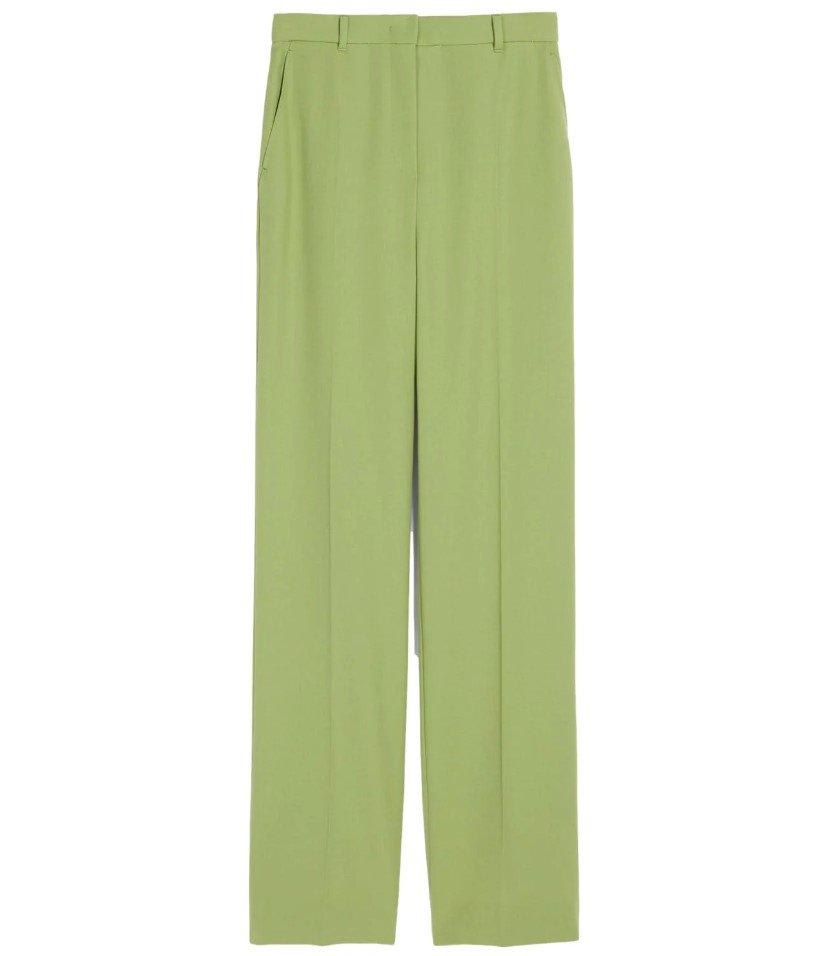 Max Mara Wide-leg Pants In Green | ModeSens