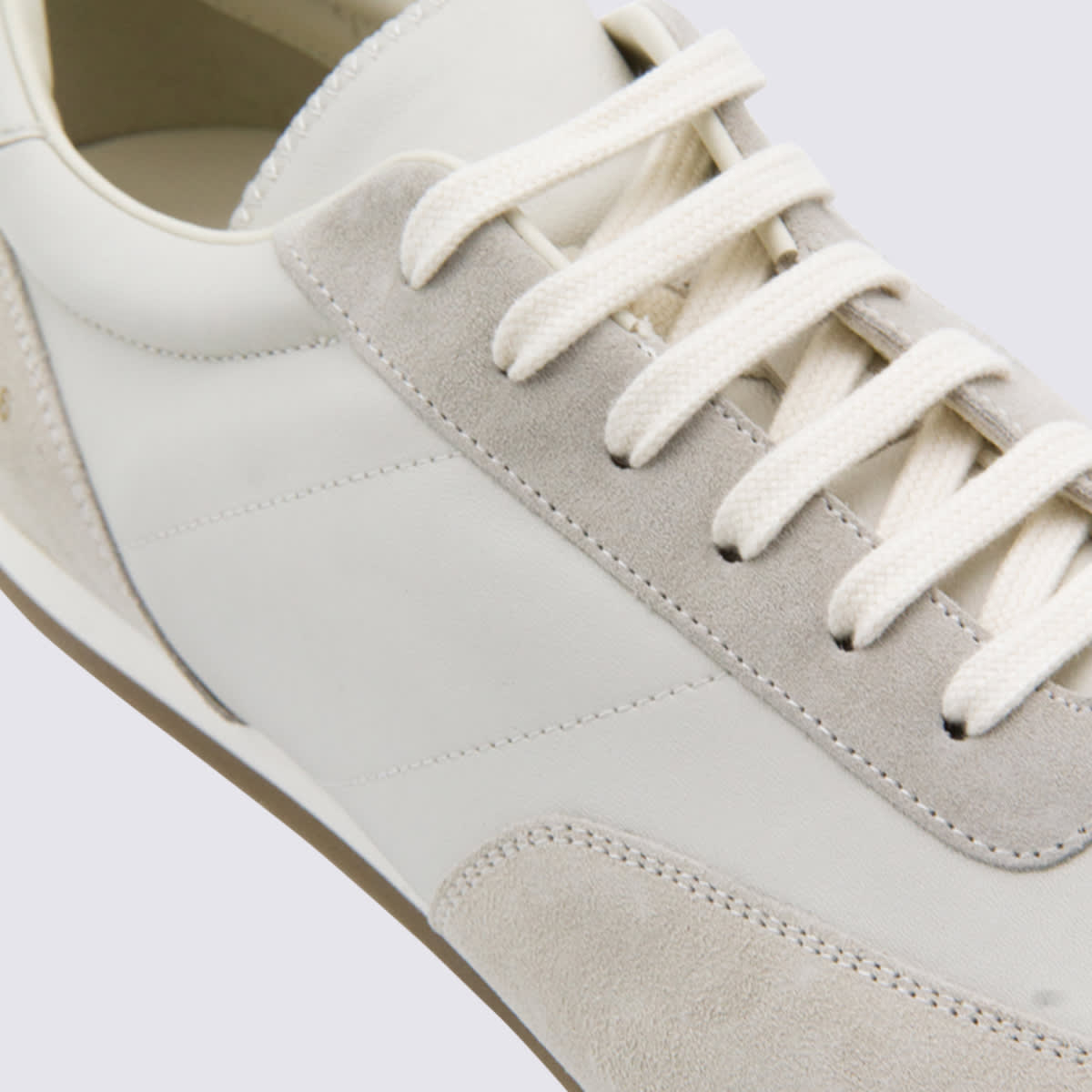 Common Projects White Leather Minimal Runner Sneakers In White