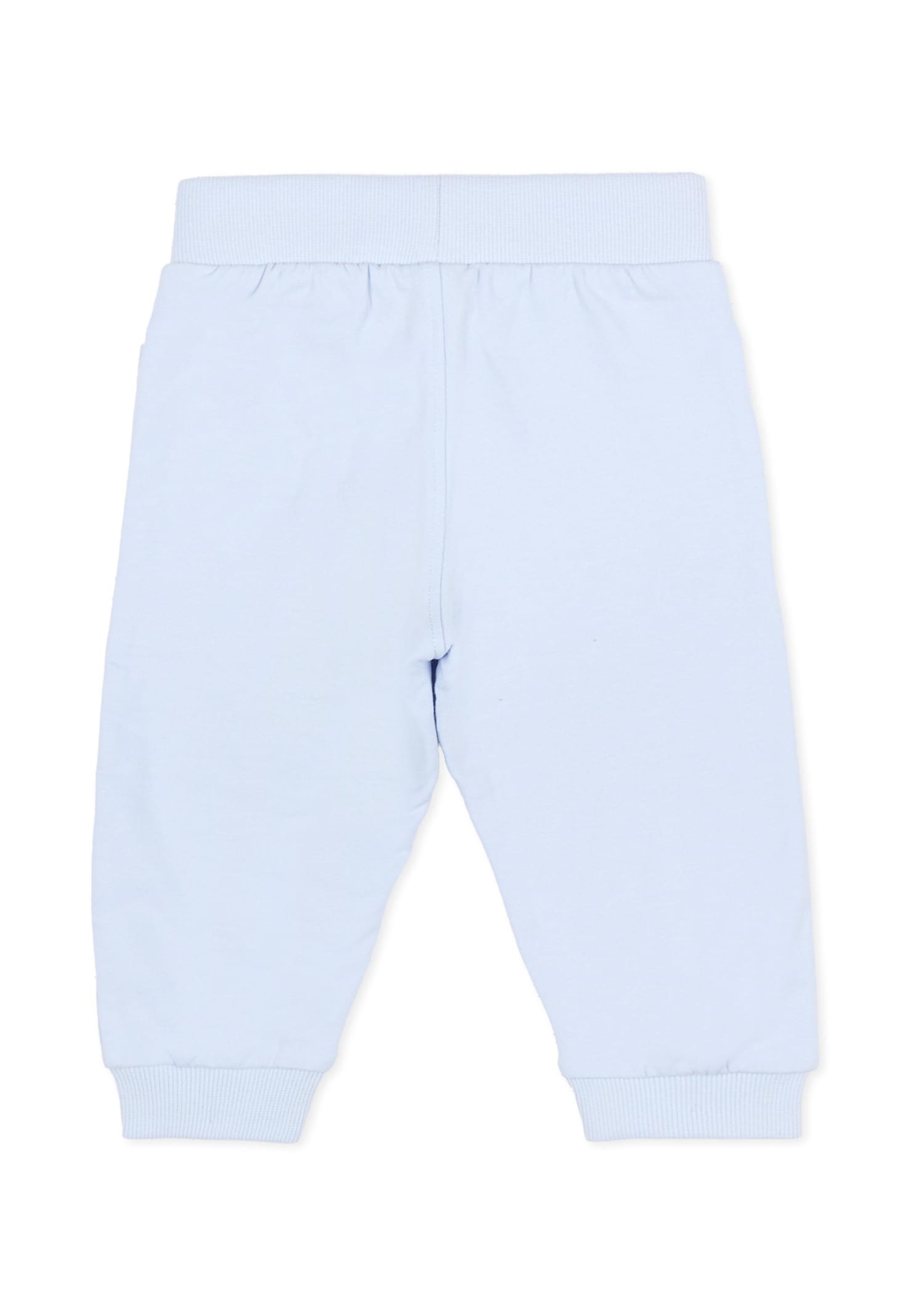 Timberland Light Blue Trousers For Baby Boy With Logo In Blue