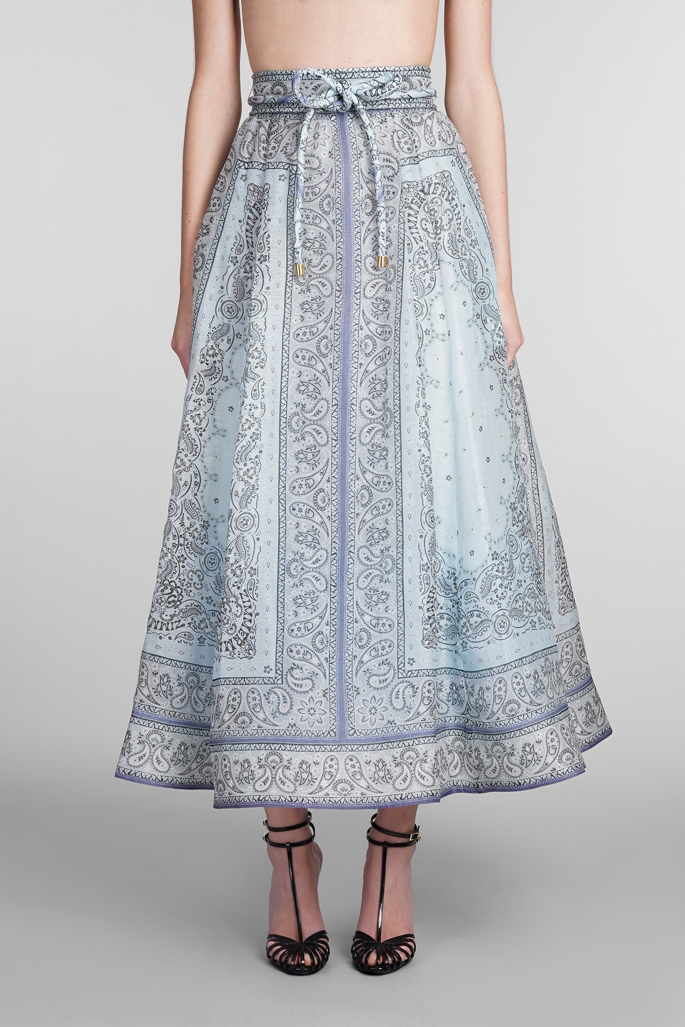 Zimmermann Printed Linen Blend Matchmaker Skirt