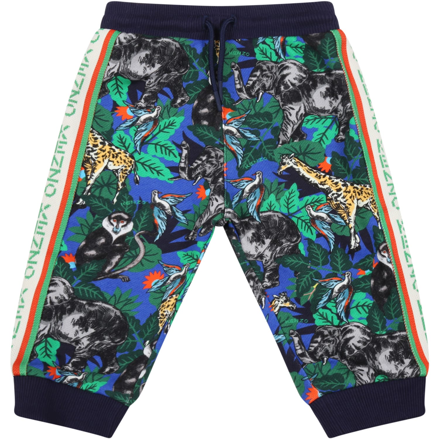 Kenzo Kids Multicolor Sweatpant For Baby Boy With Animals