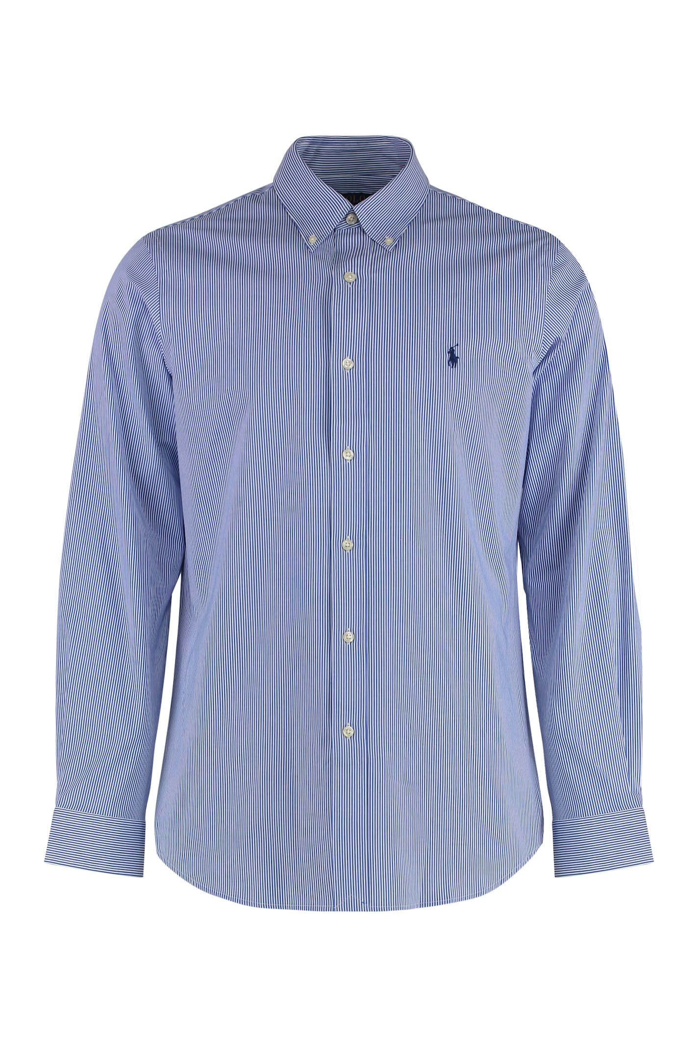 Ralph Lauren Button-down Collar Cotton Shirt In Blue