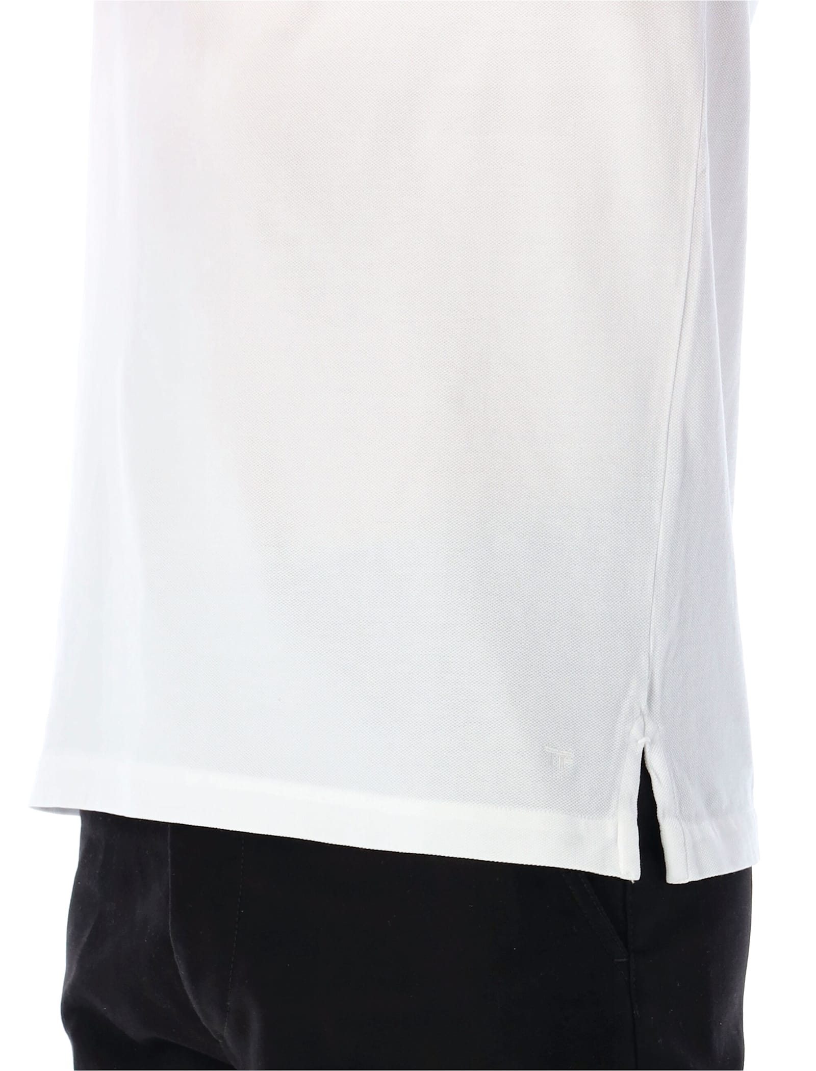 Shop Tom Ford Tennis Piquet Polo Shirt In White