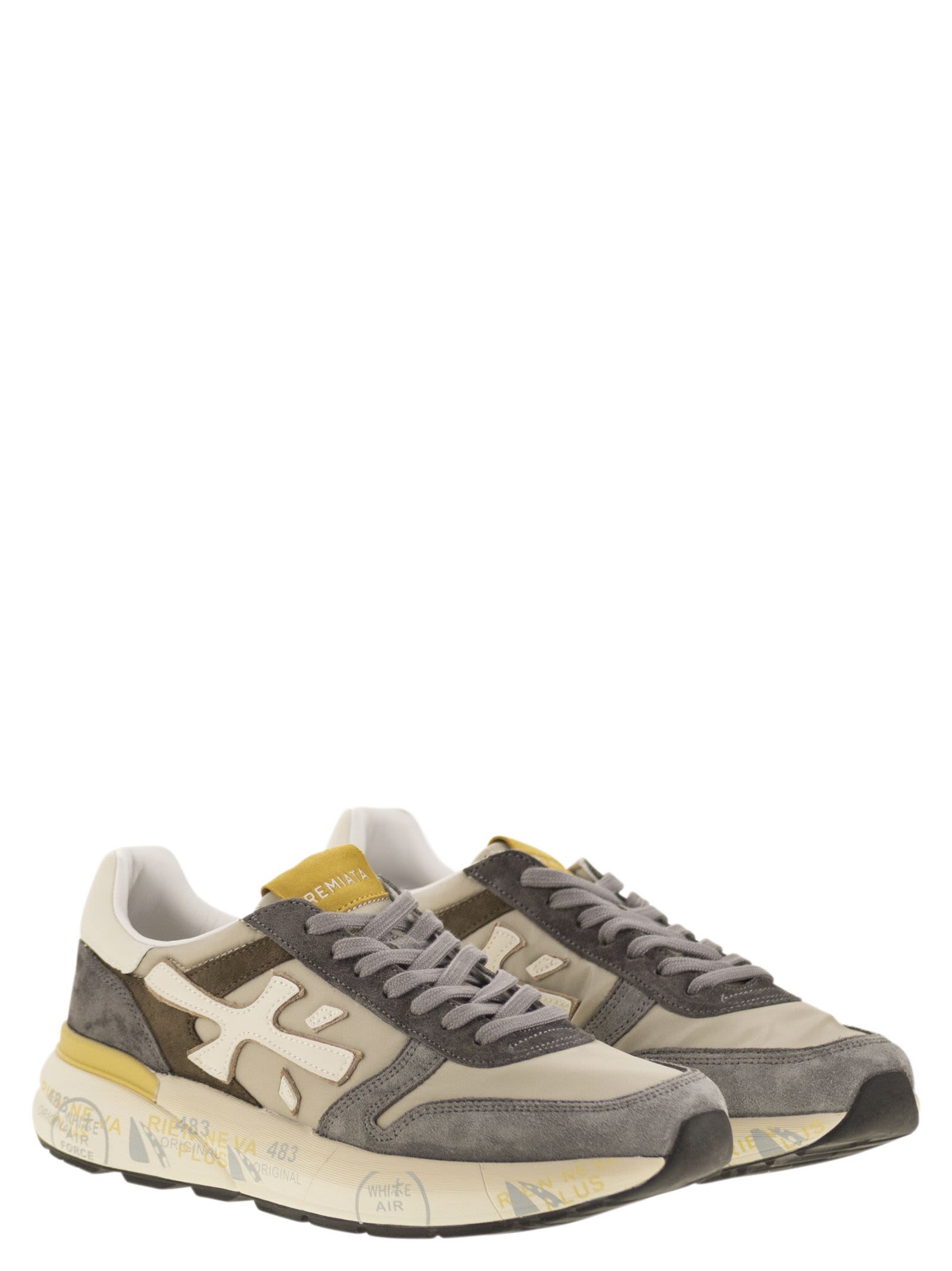 Premiata Suede Panelled Low-top Sneakers In Multi