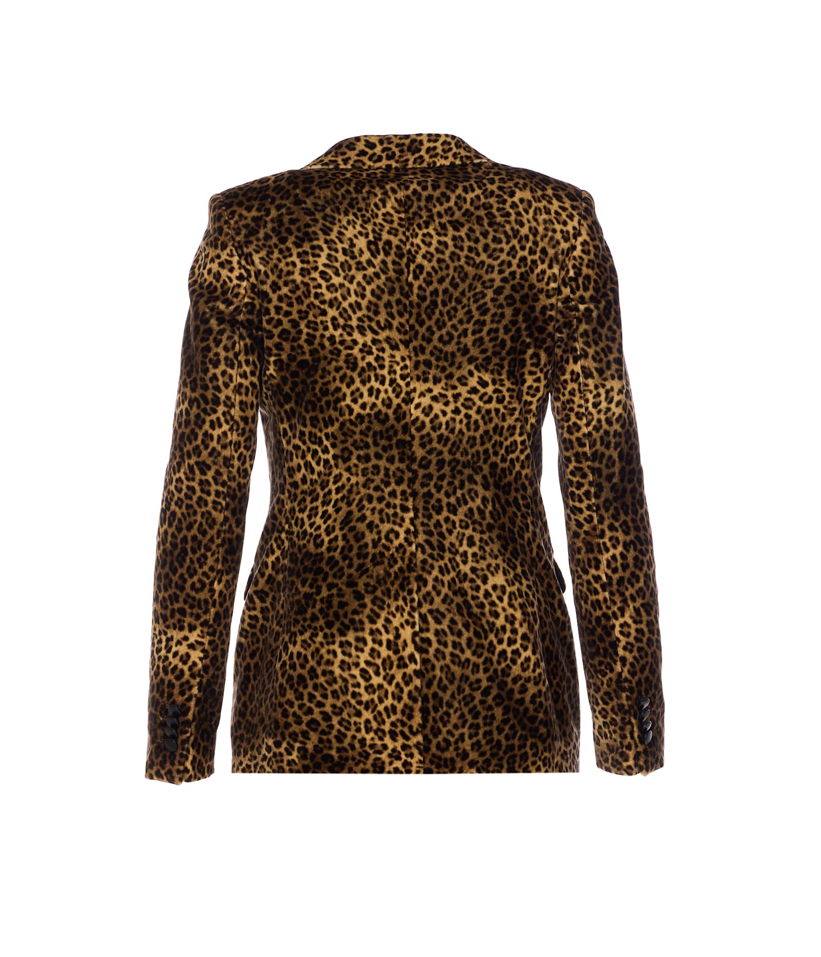 Tagliatore Single Breast Blazer Animalier Jackets Animalier In Brown