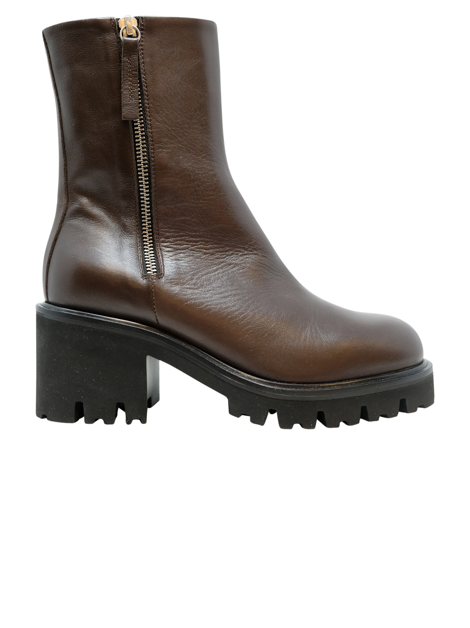 Halmanera Moss41 Dark Brown Leather Ankle Boots