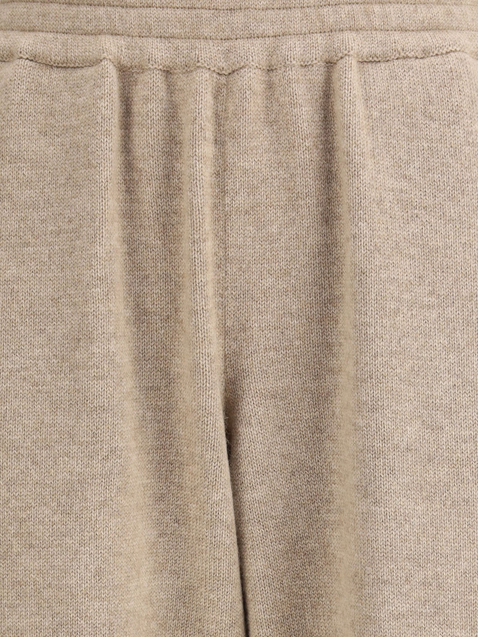 Brunello Cucinelli Ribbed Cuffs Cashmere Pants