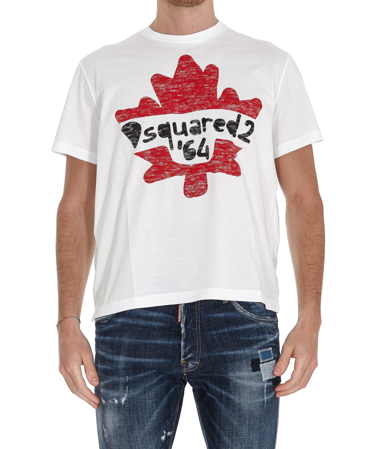 Dsquared2 64 Leaf T-shirt In White | ModeSens