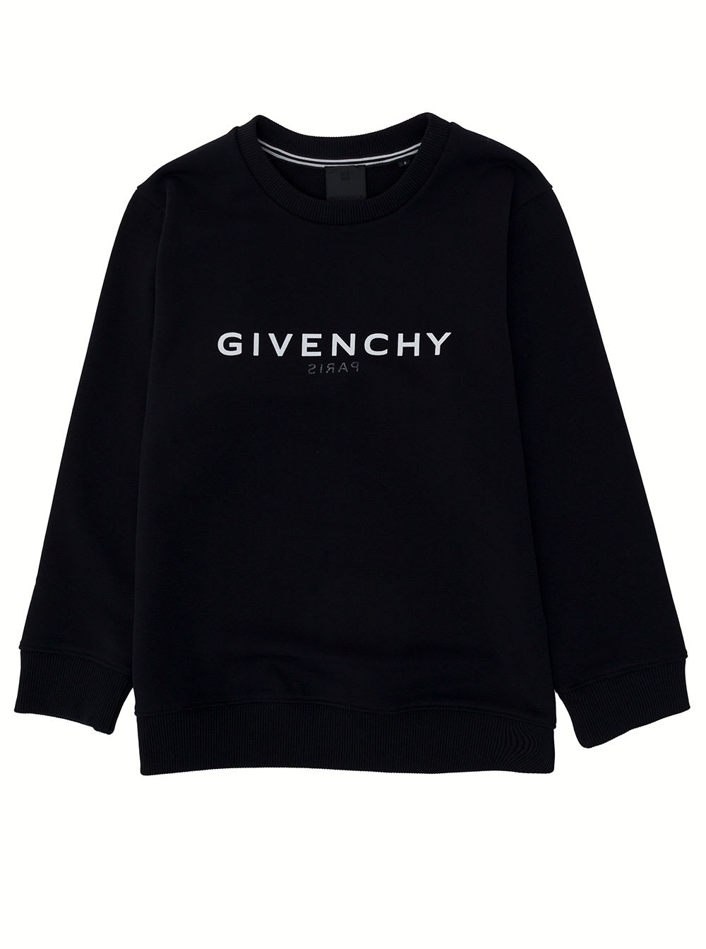 Givenchy Boy Blend Cotton Black Sweatshirt With Logo Print