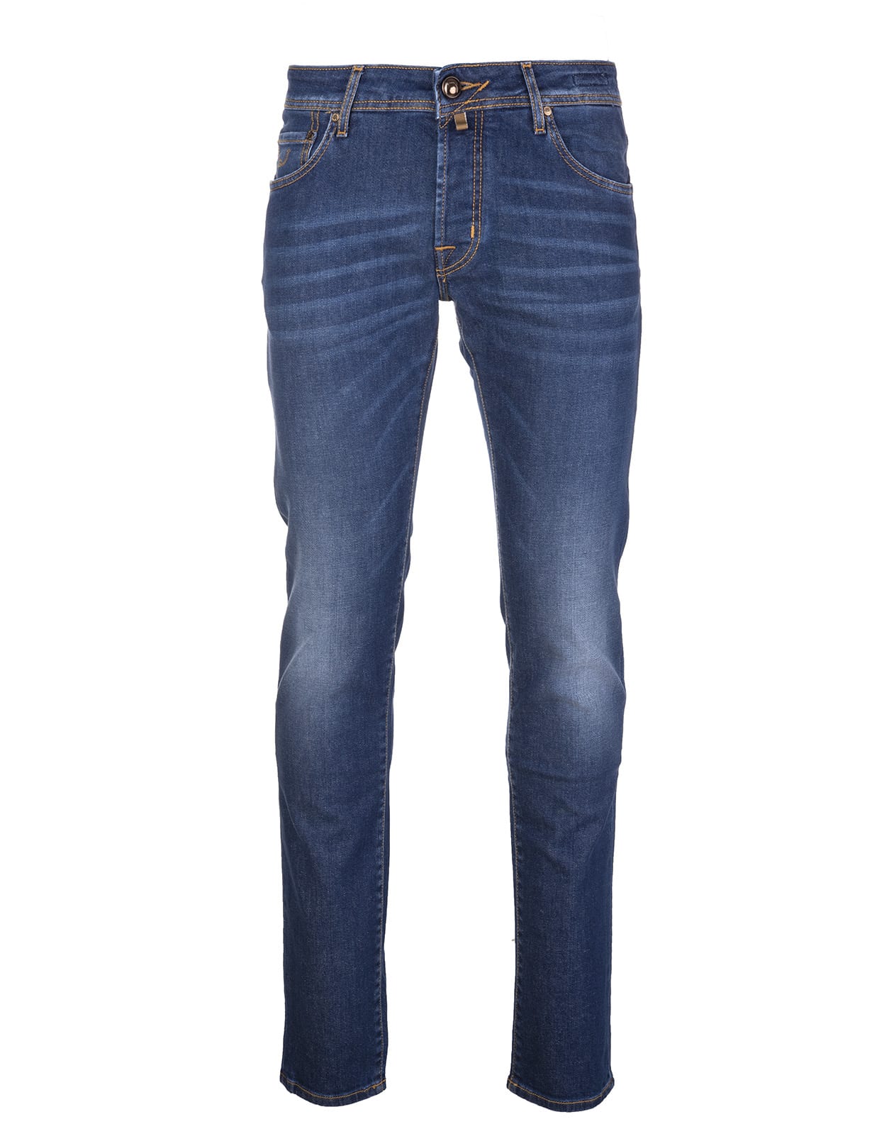 Jacob Cohen Man Dark Blue Slim Fit Jeans With Contrast Stitching