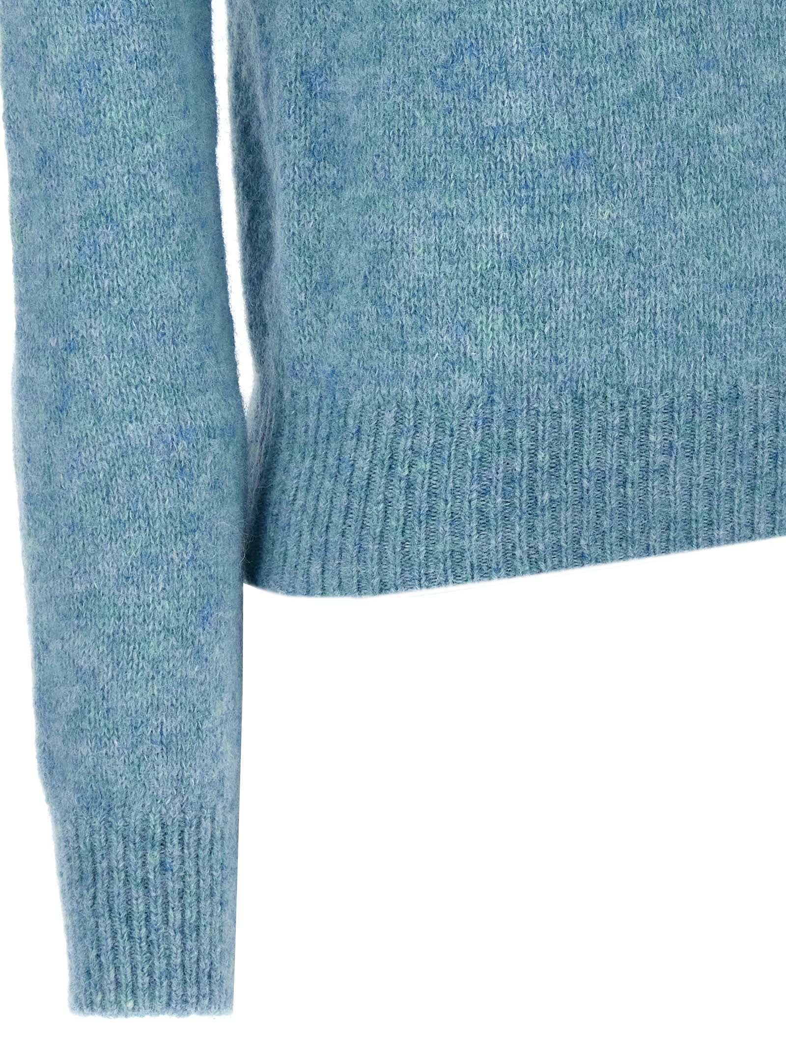 Shop Dries Van Noten Texas Sweater In Light Blue