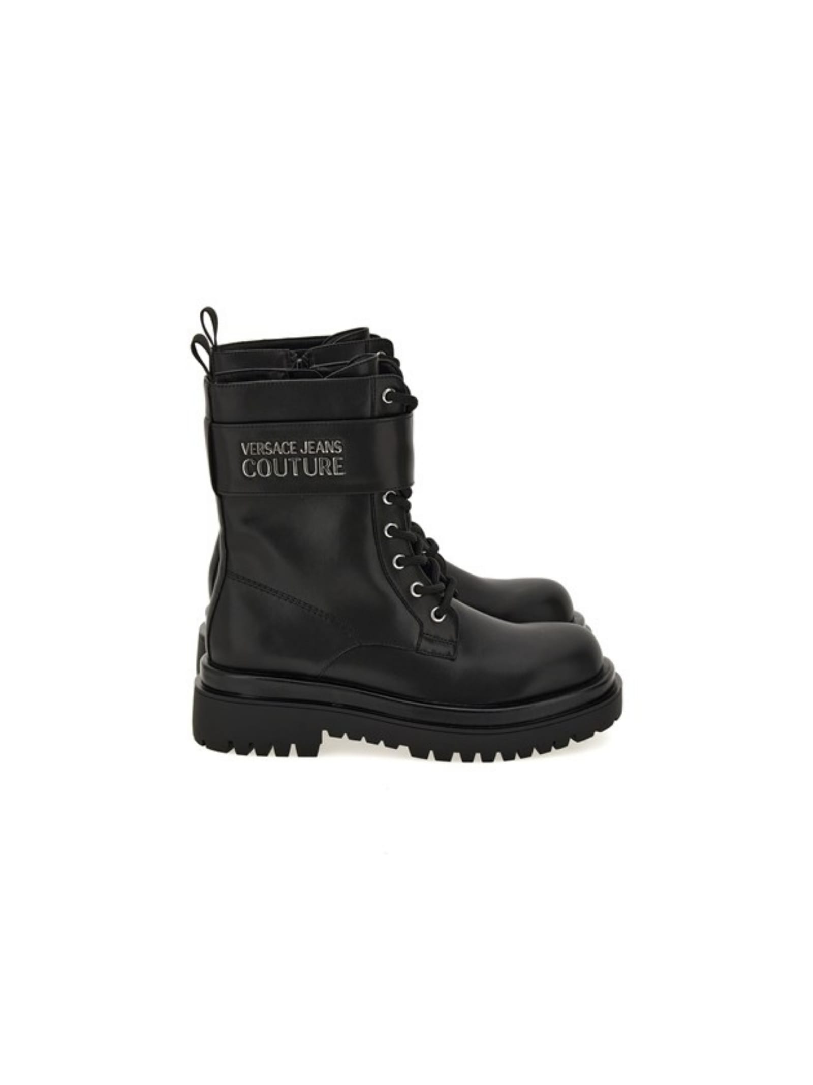 Shop Versace Jeans Couture Womens Ankle Boots In Black