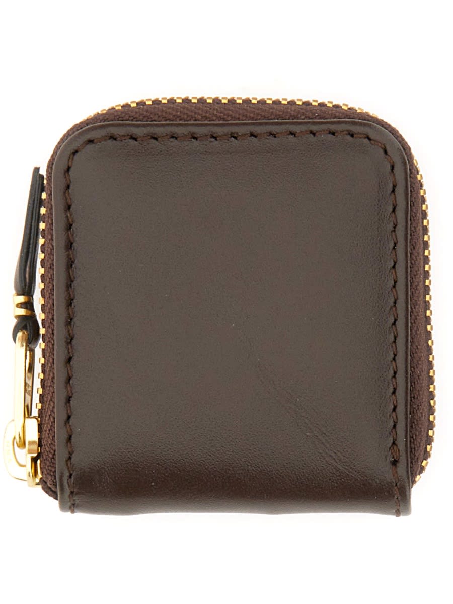 Shop Comme Des Garçons Zipped Wallet In Brown