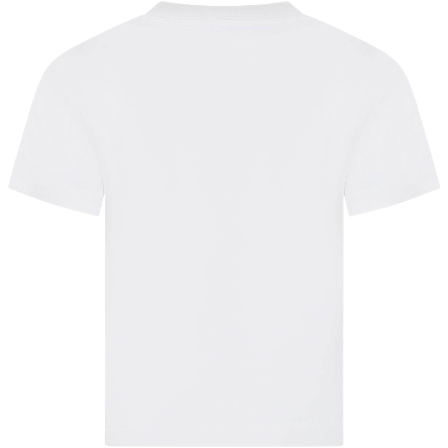 Shop C.p. Company White T-shirt For Boy With Logo In Bianco