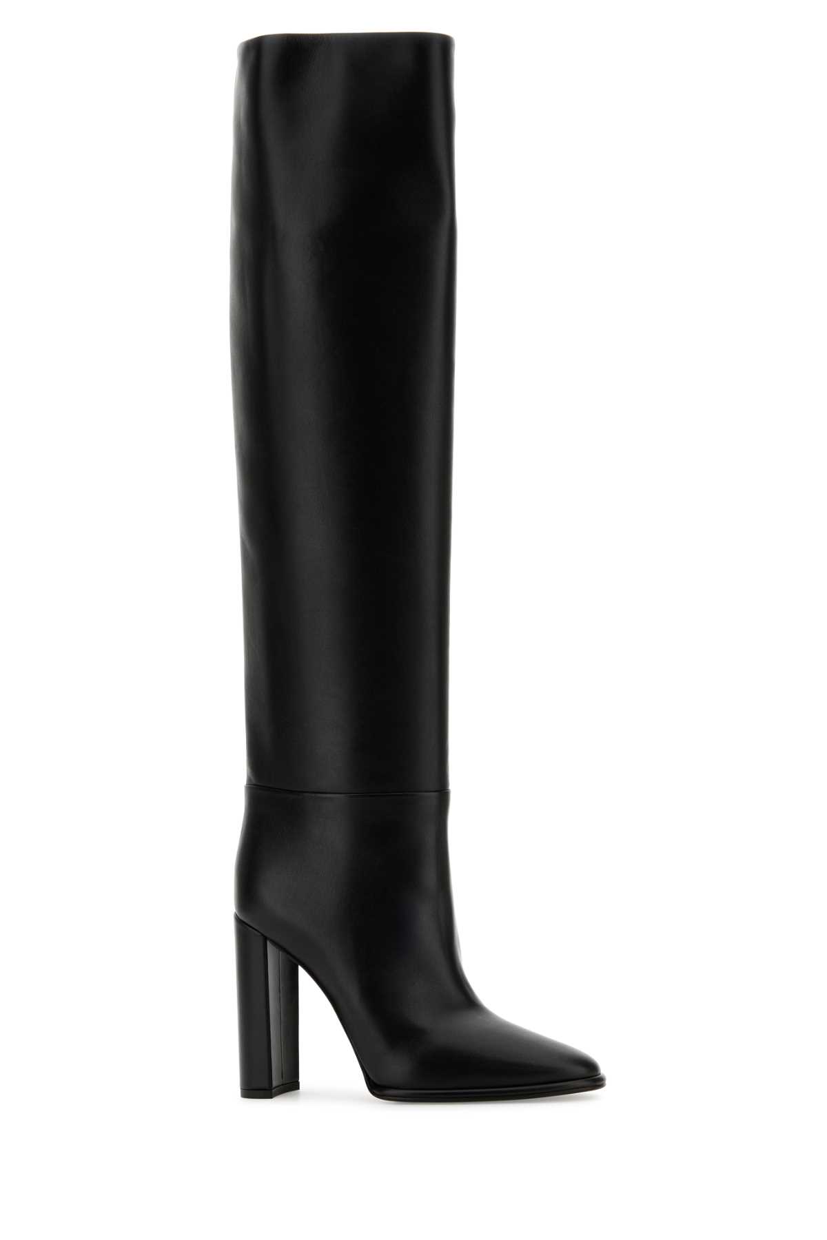 Shop Le Silla Black Leather Elsa Boots In Nero