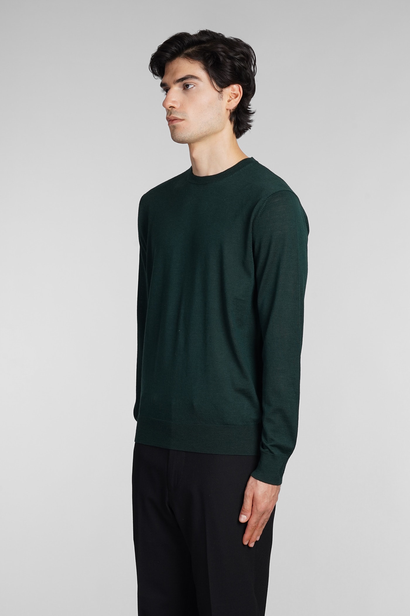 Shop Ballantyne Knitwear In Green Wool