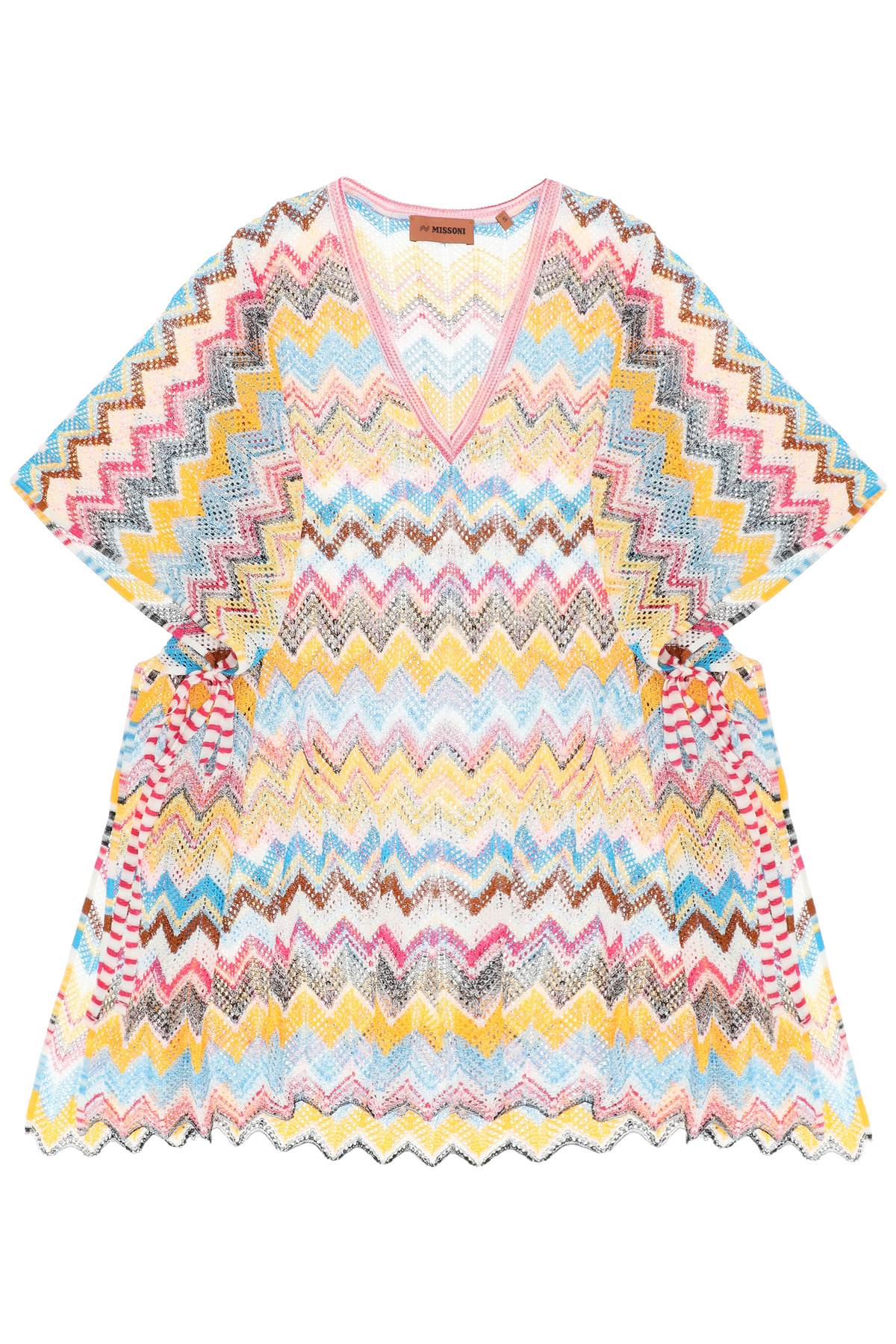 Shop Missoni Multicolor Knit Poncho Cover-up In Hevro
