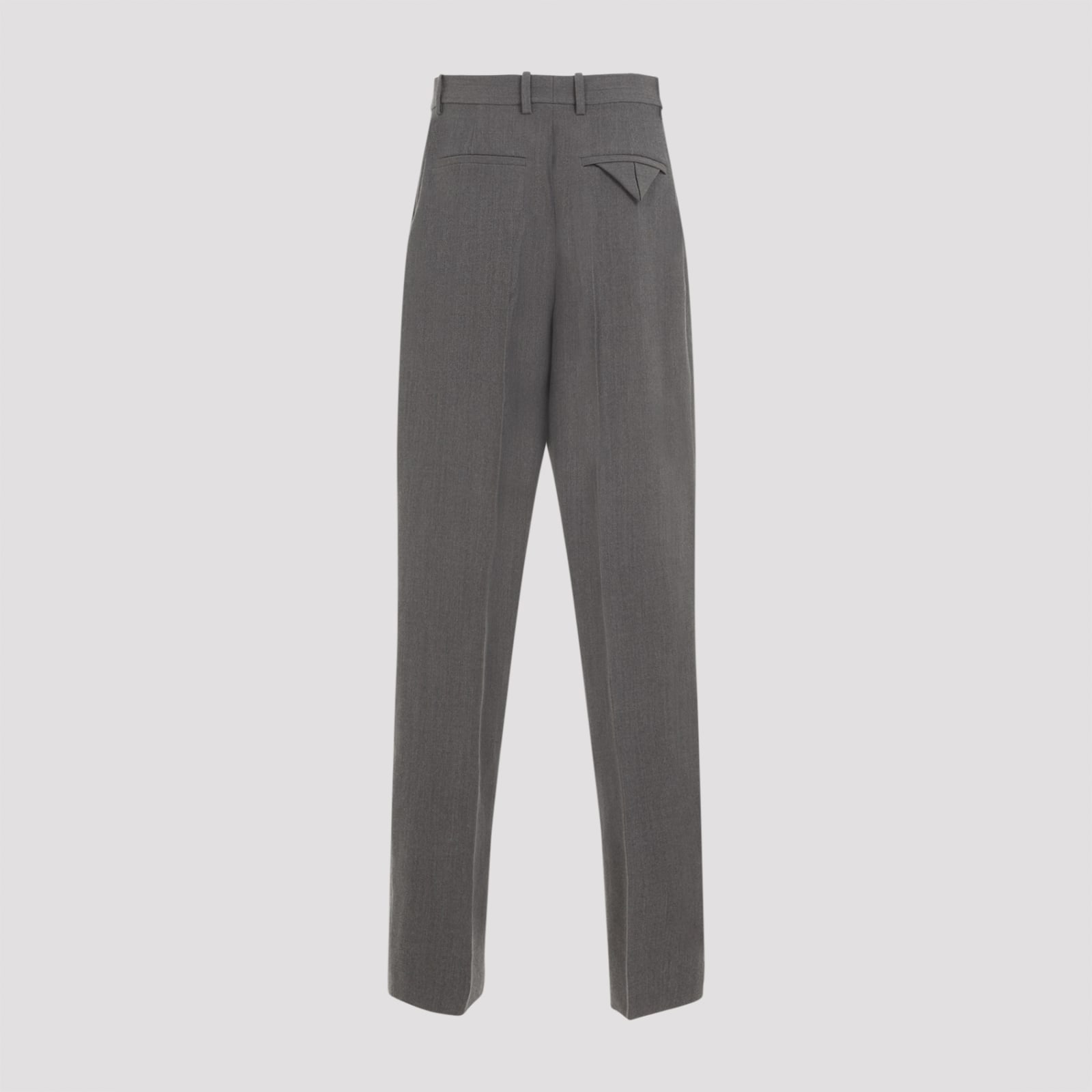 Bottega Veneta Women's Wool Trousers In Grey Melange