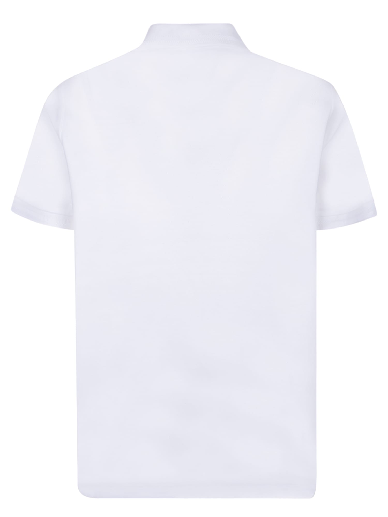 Shop Burberry Eddie Tb White Polo Shirt