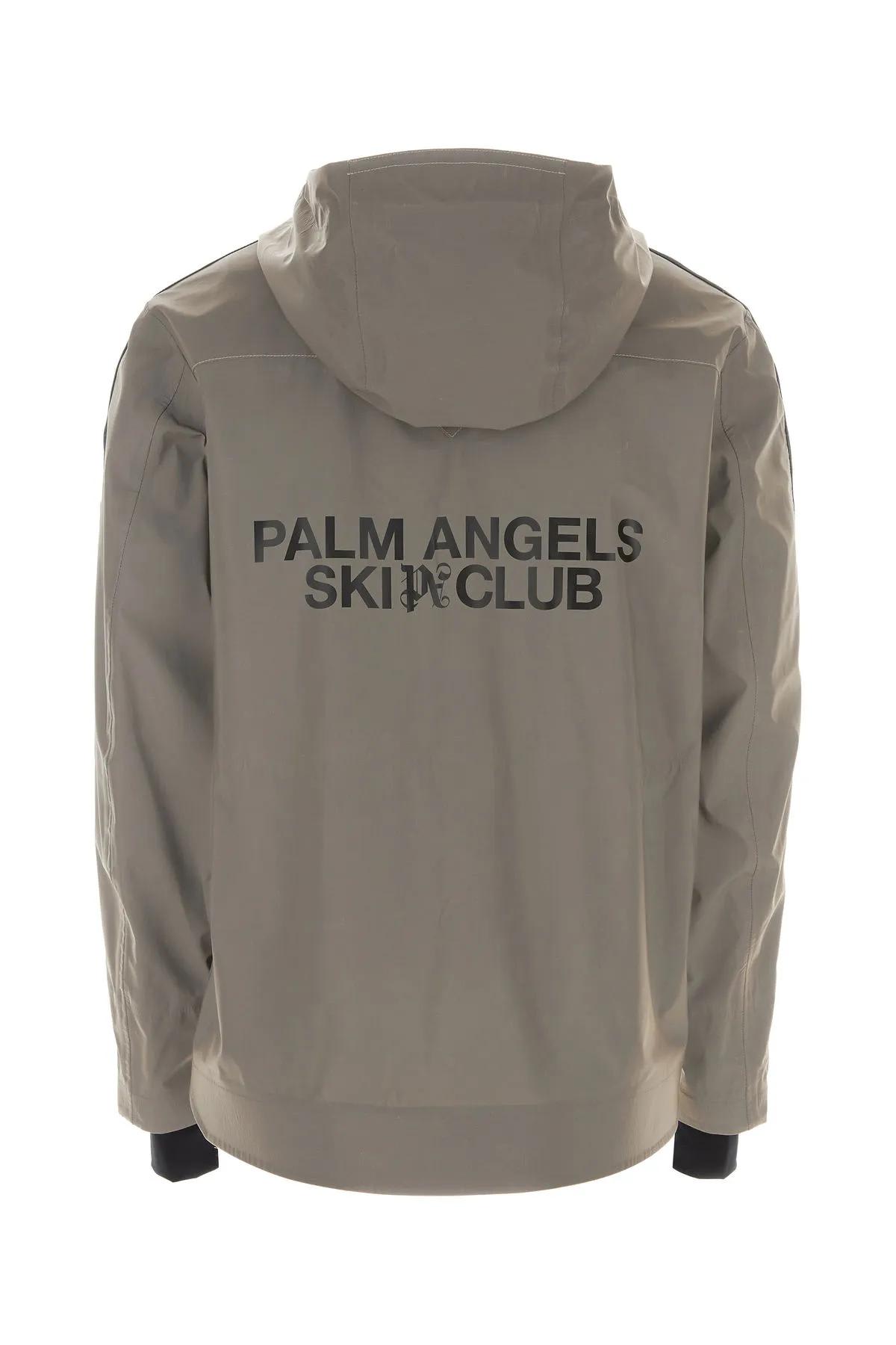Shop Palm Angels Silver Polyester Ski Jacket In Silver Bla