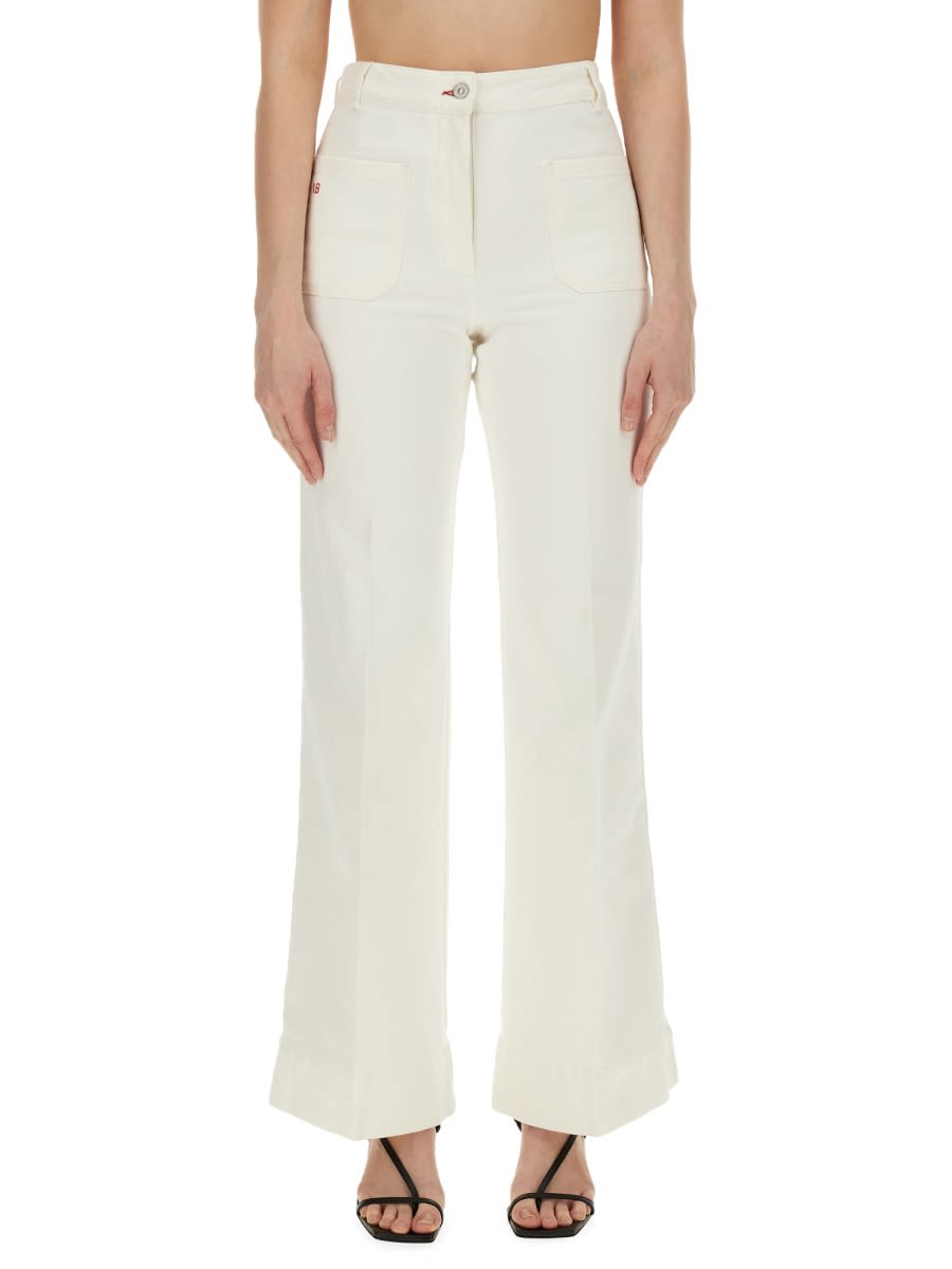 Shop Victoria Beckham Jeans Alina In White