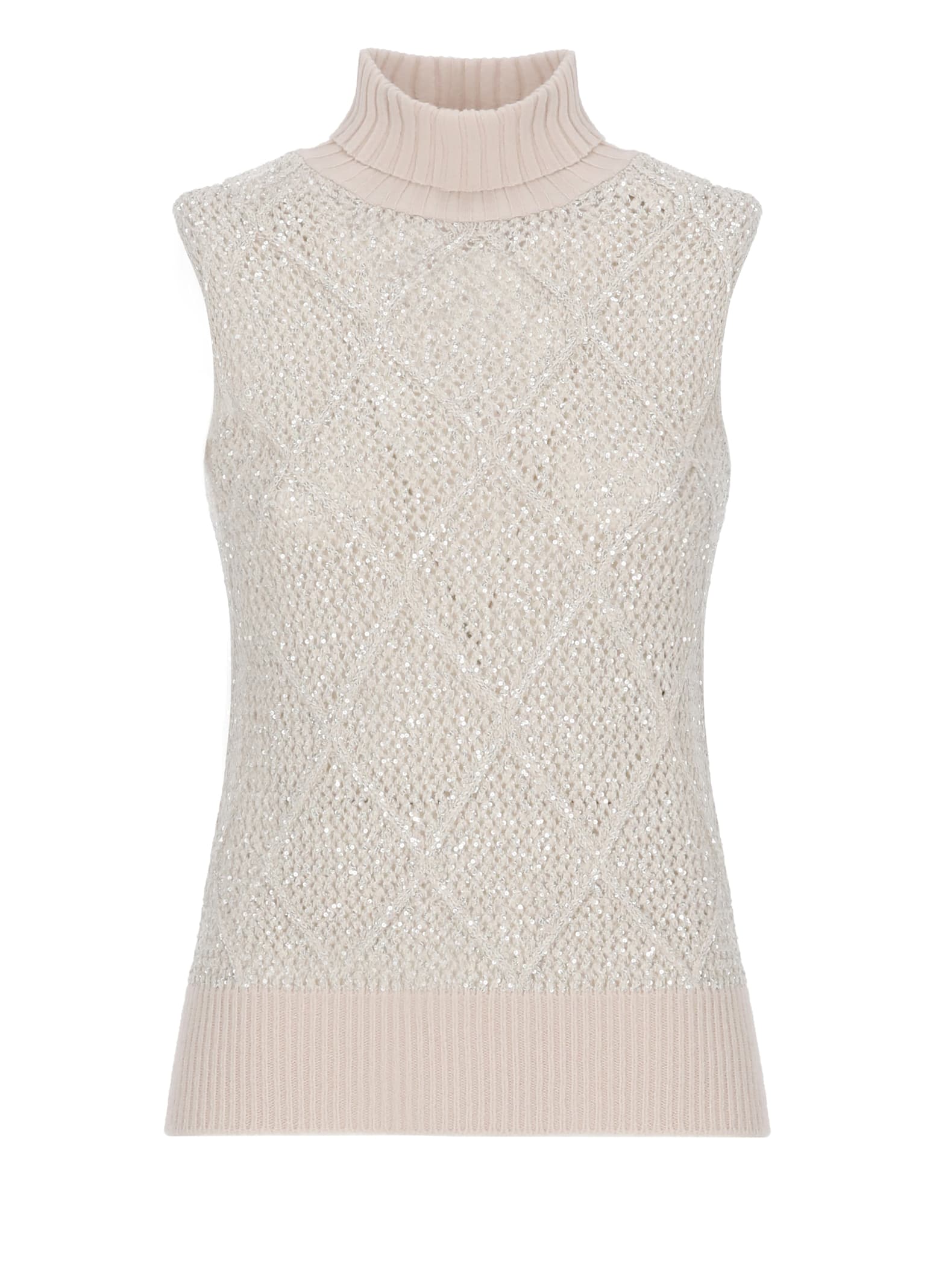 D Exterior Wool Sweater In Neutral