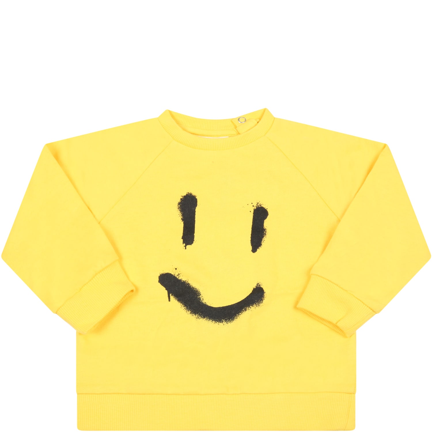 Molo Yellow Sweatshirt For Baby Kids With Smile