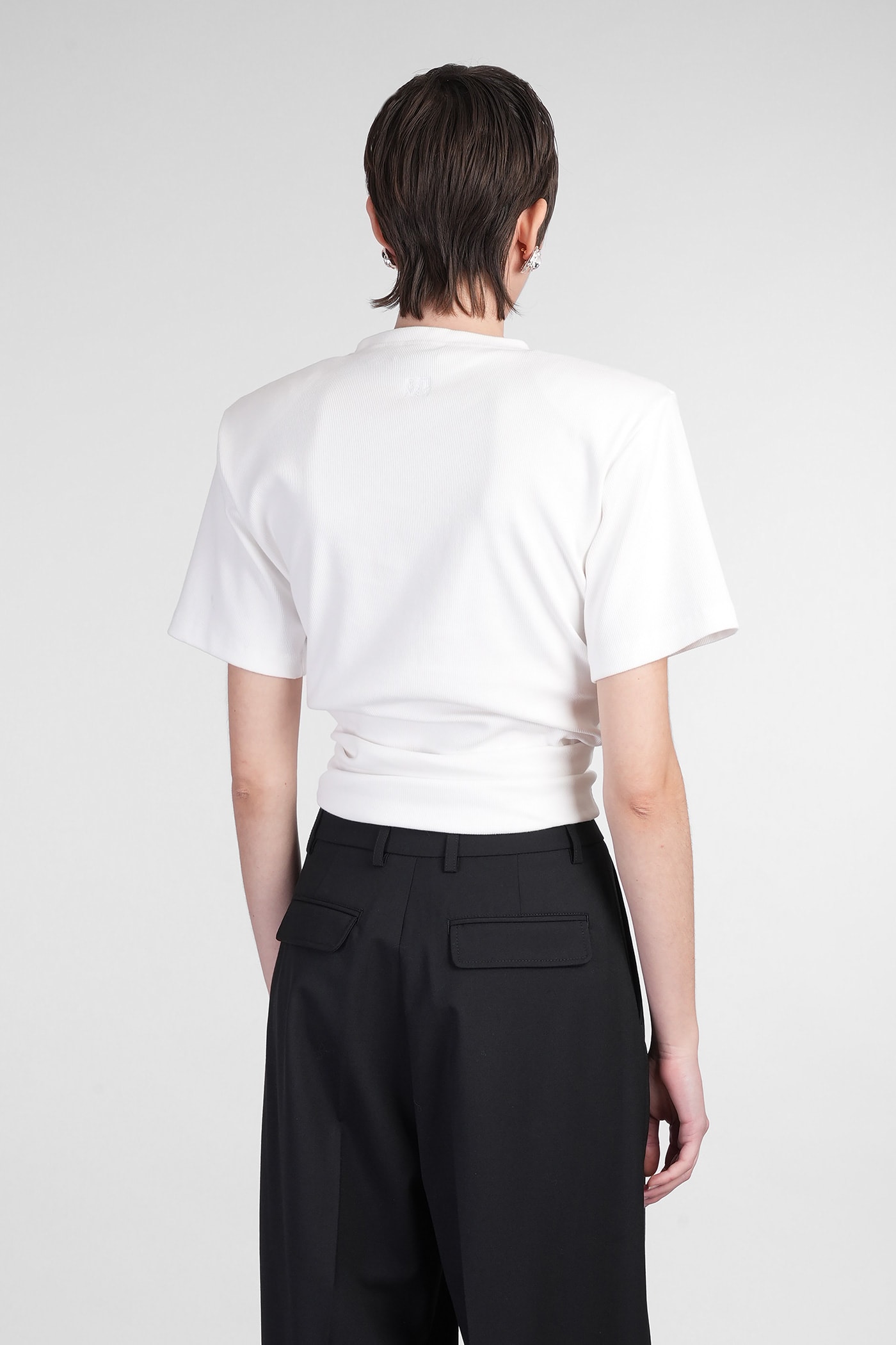 Magda Butrym Tshirt 02 Topwear In Beige Cellulose In White