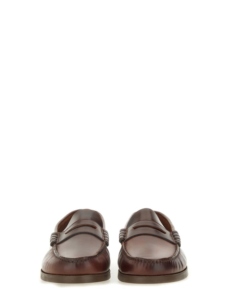 Paraboot Leather Reims Penny Loafers In Brown