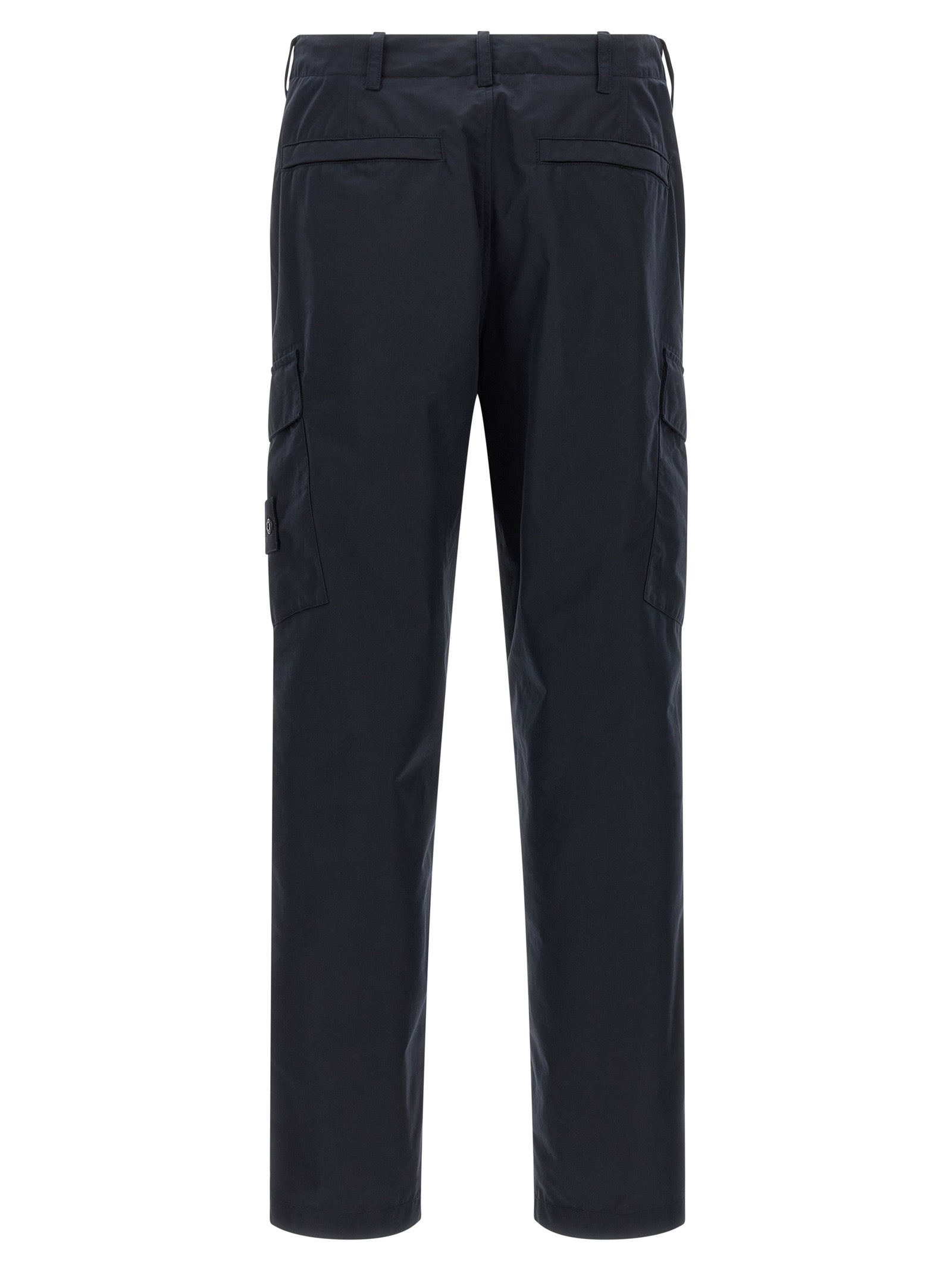 Stone Island Mens Navy Blue Ghost Waterproof Cotton-canvas Trousers In Blue