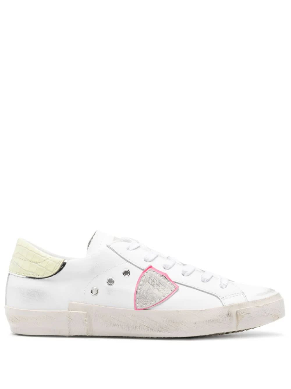 Philippe Model Prsx Low Sneakers - White And Yellow