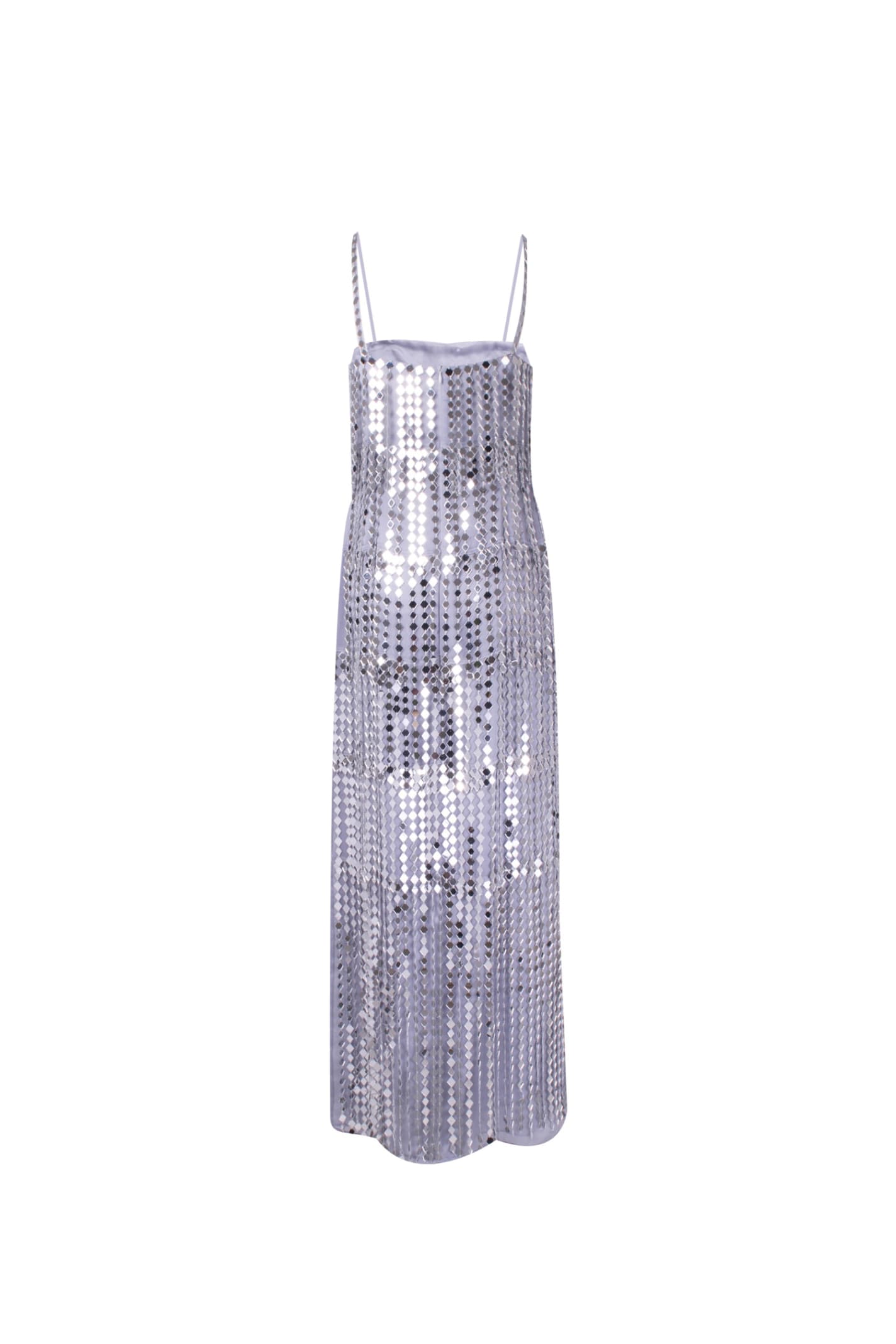 Shop Raisa Vanessa Glittered Maxi Dress In Silver