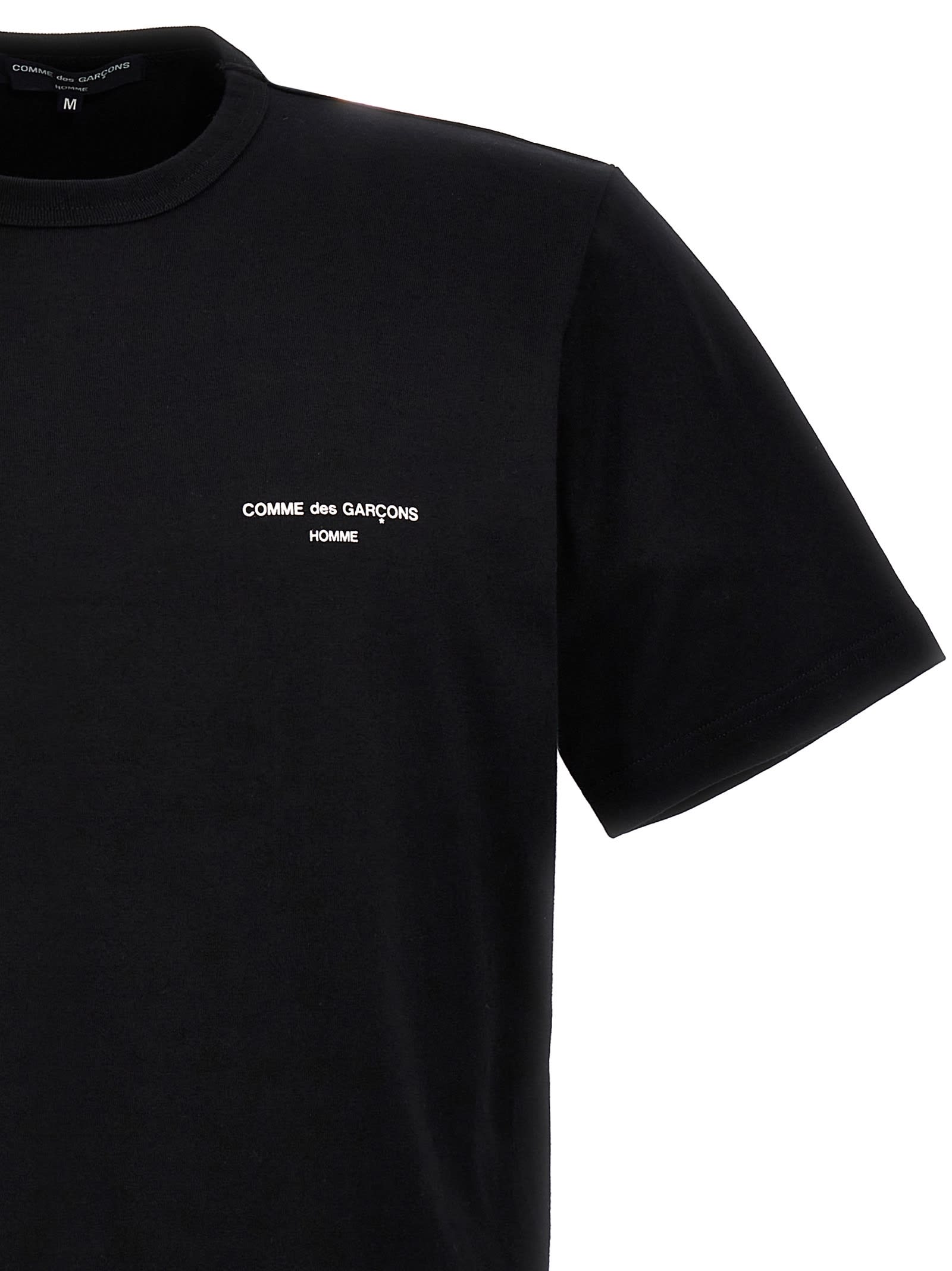 Shop Comme Des Garçons Homme Deux Logo Print T-shirt In Black
