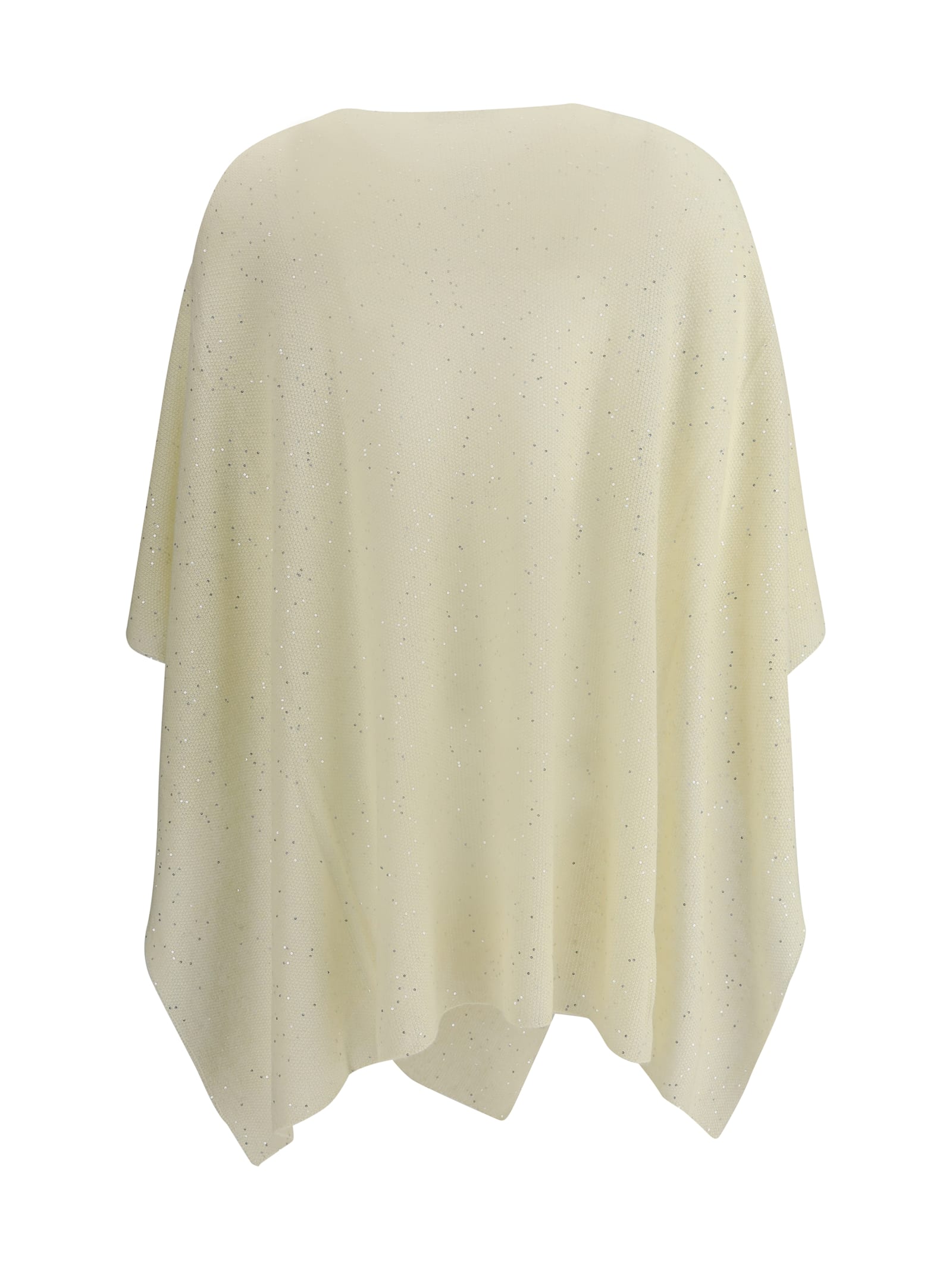 Shop Fabiana Filippi Sequined Cape In Mastice