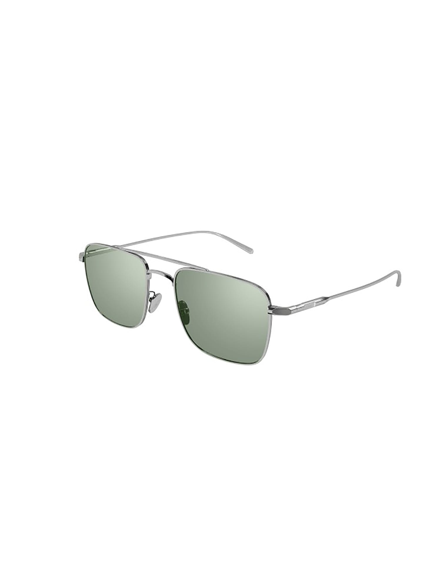 Shop Brioni Br0101s Sunglasses In Silver Silver Green