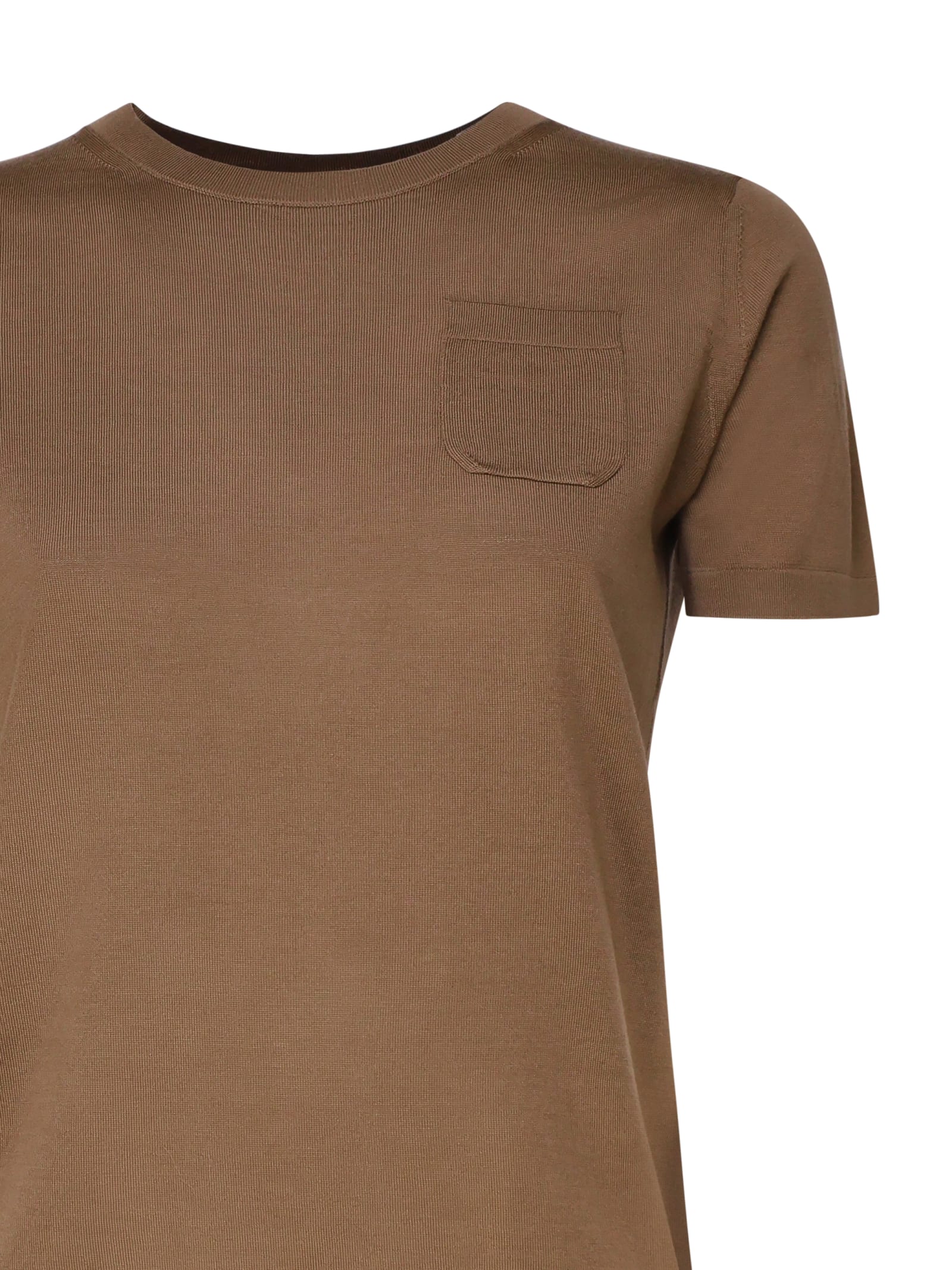 'S MAX MARA EGIDIO T-SHIRT IN VIRGIN WOOL 