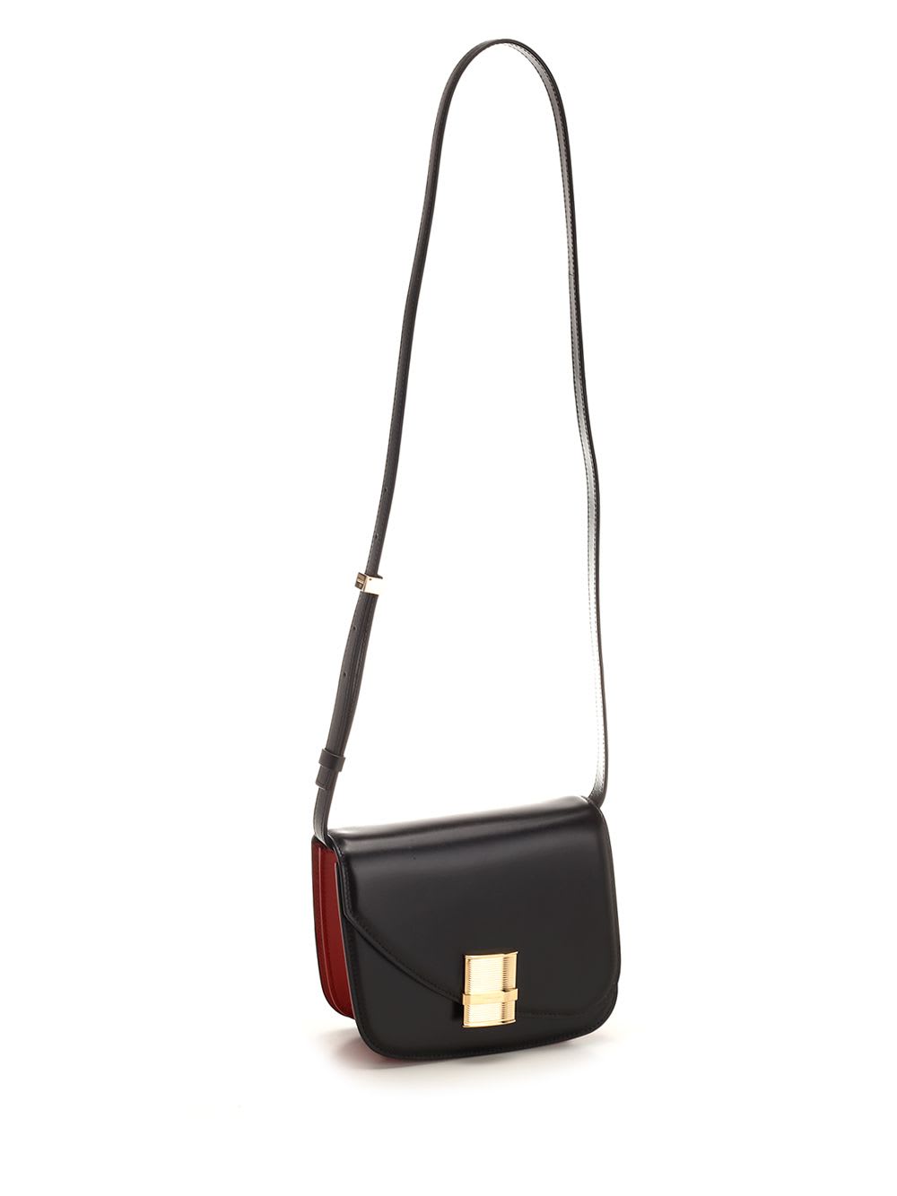 Shop Ferragamo Fiamma S Shoulder Bag In Black