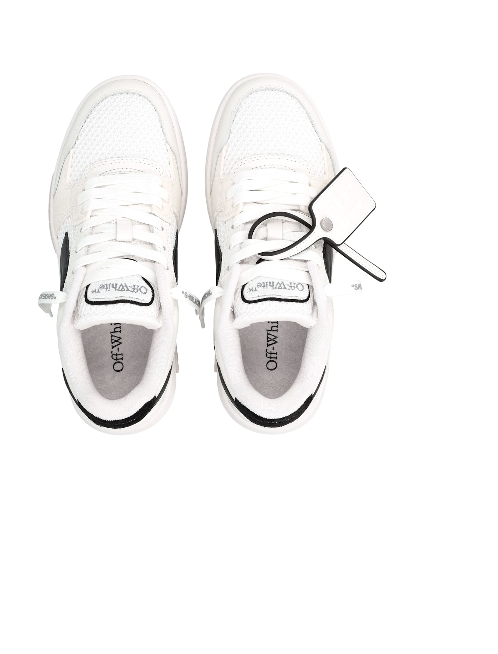 Off-white Slim Out Of Office White Black Womans Sneakers In Multi