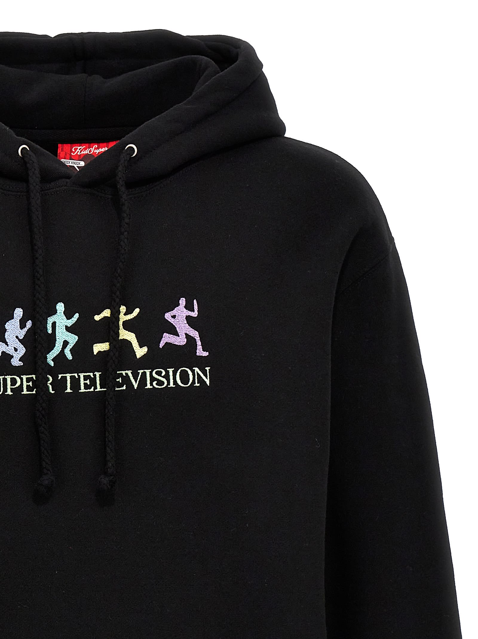 Shop Vision Of Super Kidsuper Television Hoodie In Black