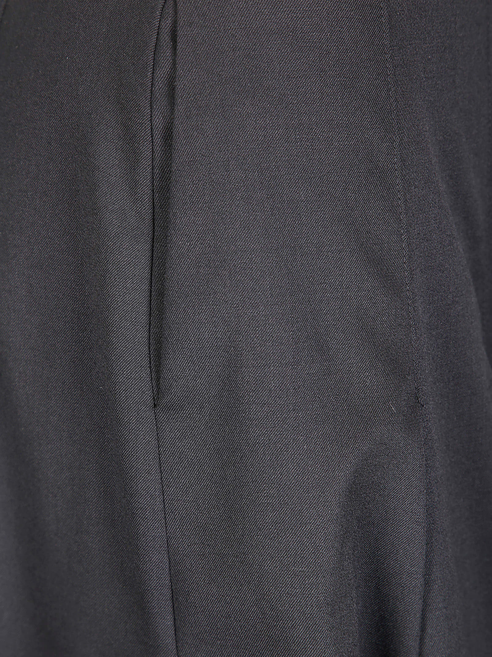 Stefano Mortari Black Flared Skirt With Low Pleats In Blue