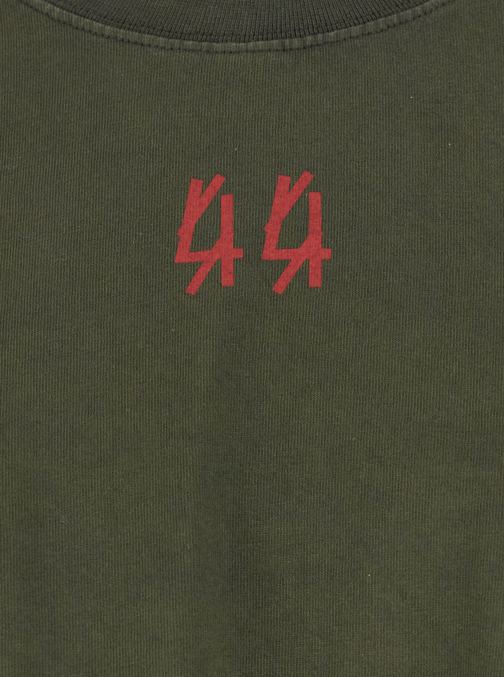 44 Label Group Green Crewneck T-shirt With Dropped Shoulders And Logo Print On Front And Rear In Cotton Man In Green
