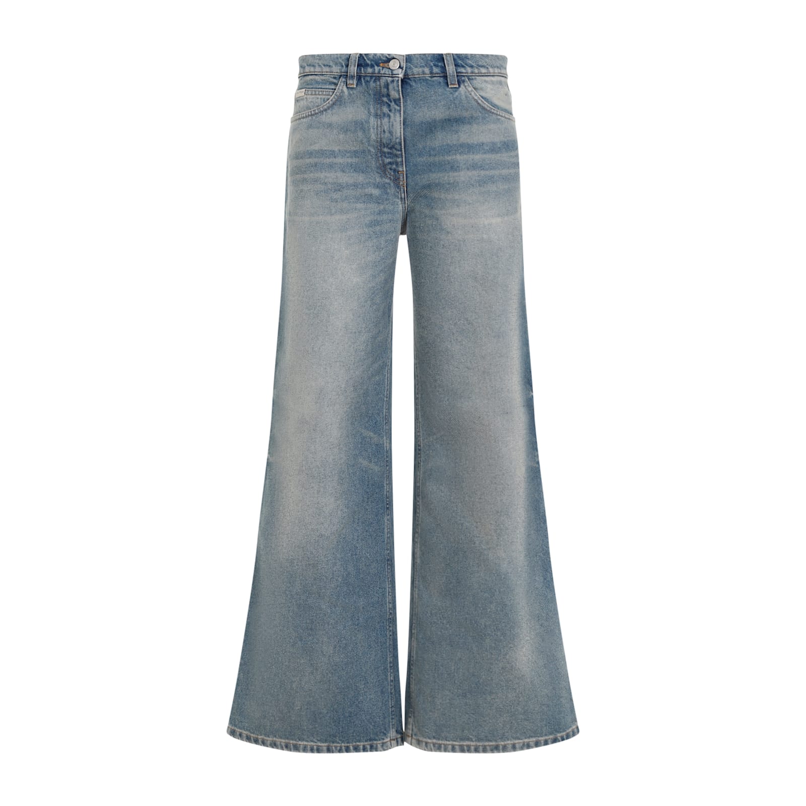 Shop Courrèges Hammer Baggy Jeans In Vintage Medium Blue