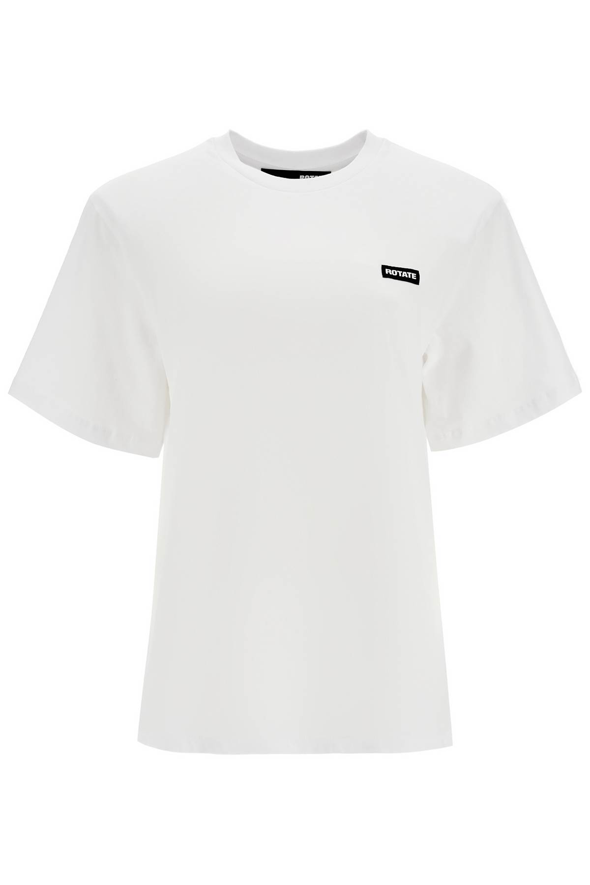 White Organic Cotton T-shirt With Wide Neck