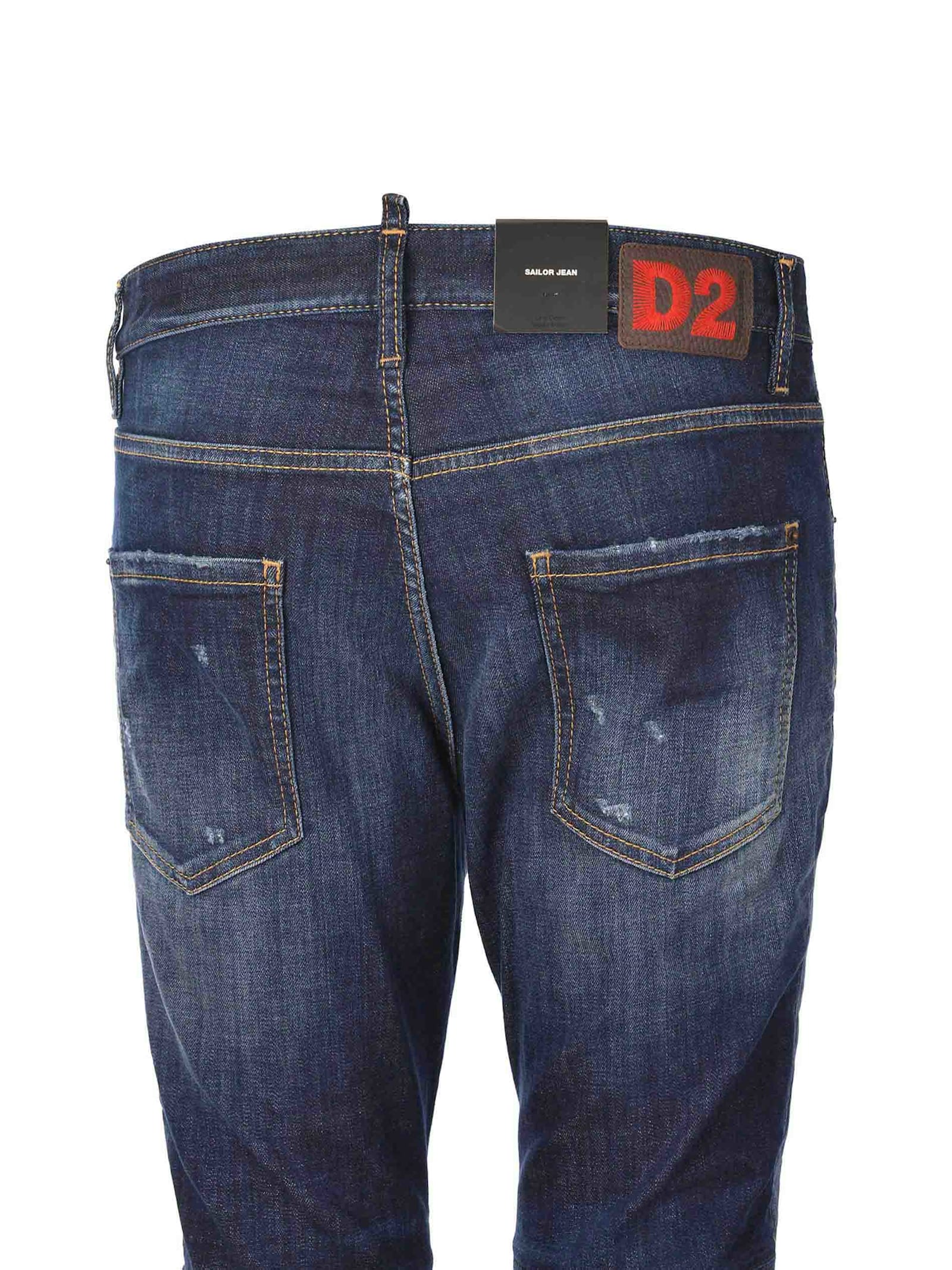 Shop Dsquared2 Jeans  Sailor Made Of Denim In Denim Blu