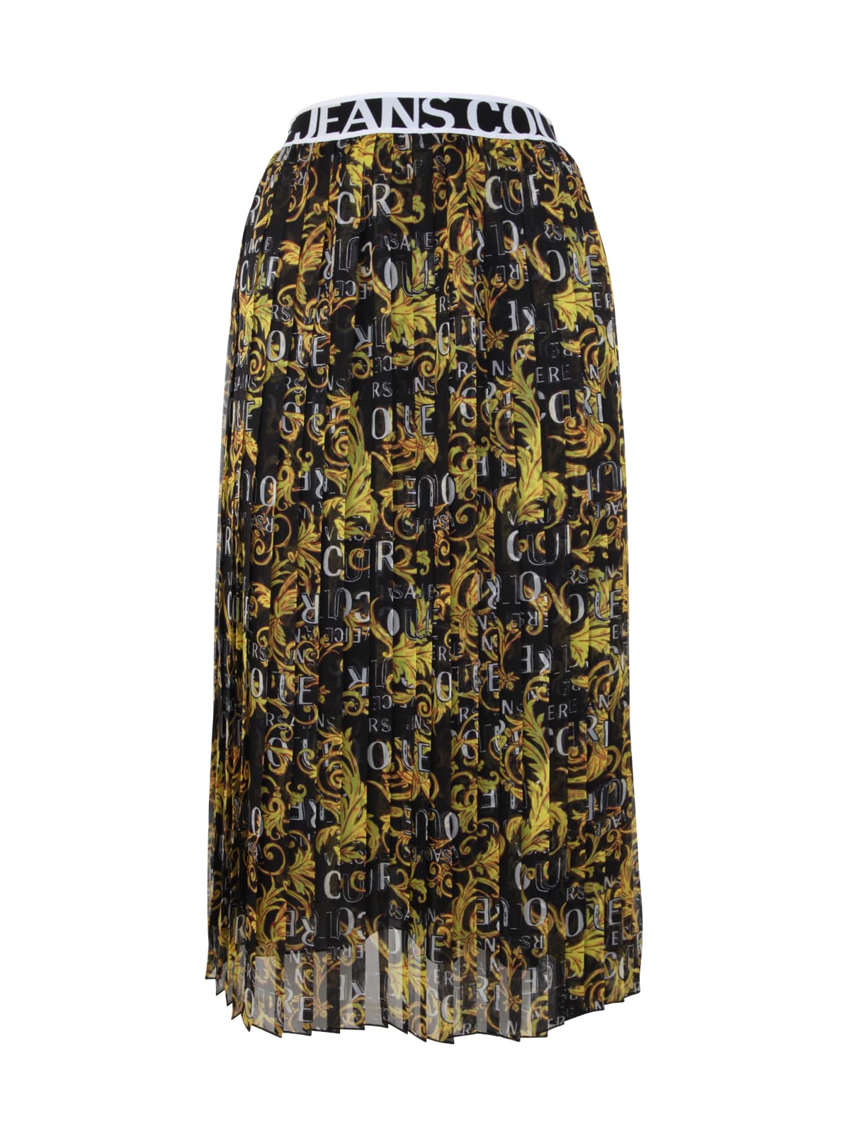 VERSACE JEANS COUTURE CHIFFON PLEATED SKIRT